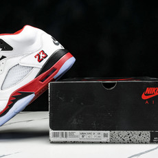 Air Jordan 5 Retro Fire Red Black Tongue (2025) 白红 H Air Jordan 5 Retro Fire Red Black Tongue (2025) 白红 H
