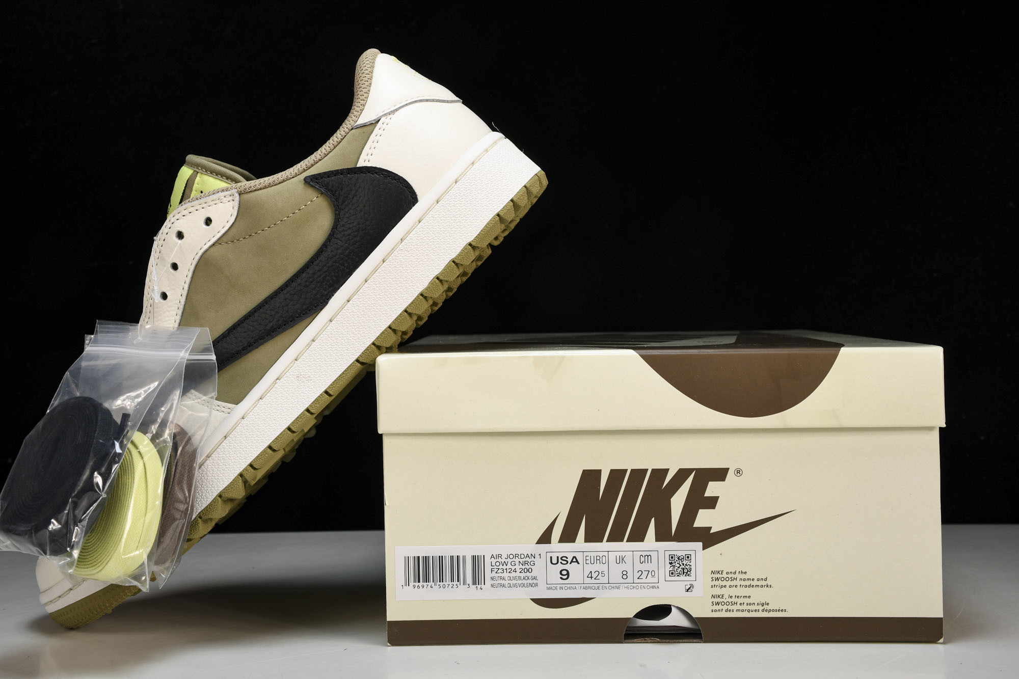 Travis Scott x Air Jordan 1 Low Golf NRG 低帮白棕 高尔夫 FZ Travis Scott x Air Jordan 1 Low Golf NRG 低帮白棕 高尔夫 FZ