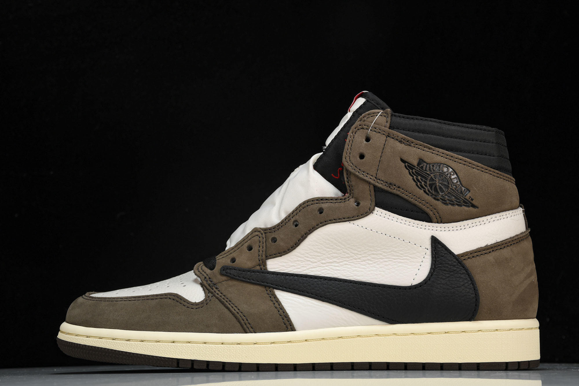 纯原 Air Jordan 1 Travis Scott AJ1 TS 深棕 高帮倒钩 鬼脸 三方联名 