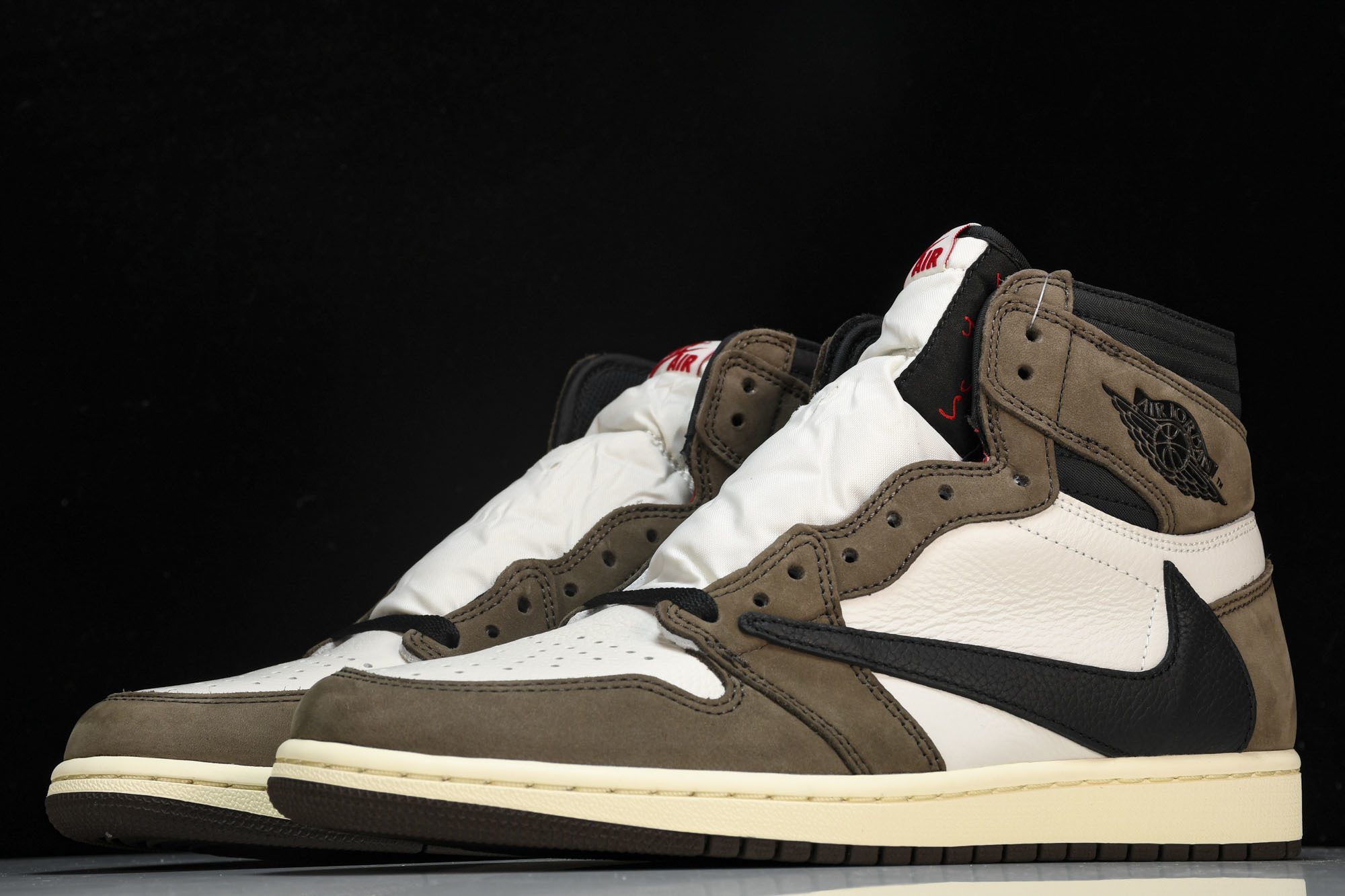 纯原 Air Jordan 1 Travis Scott AJ1 TS 深棕 高帮倒钩 鬼脸 三方联名 