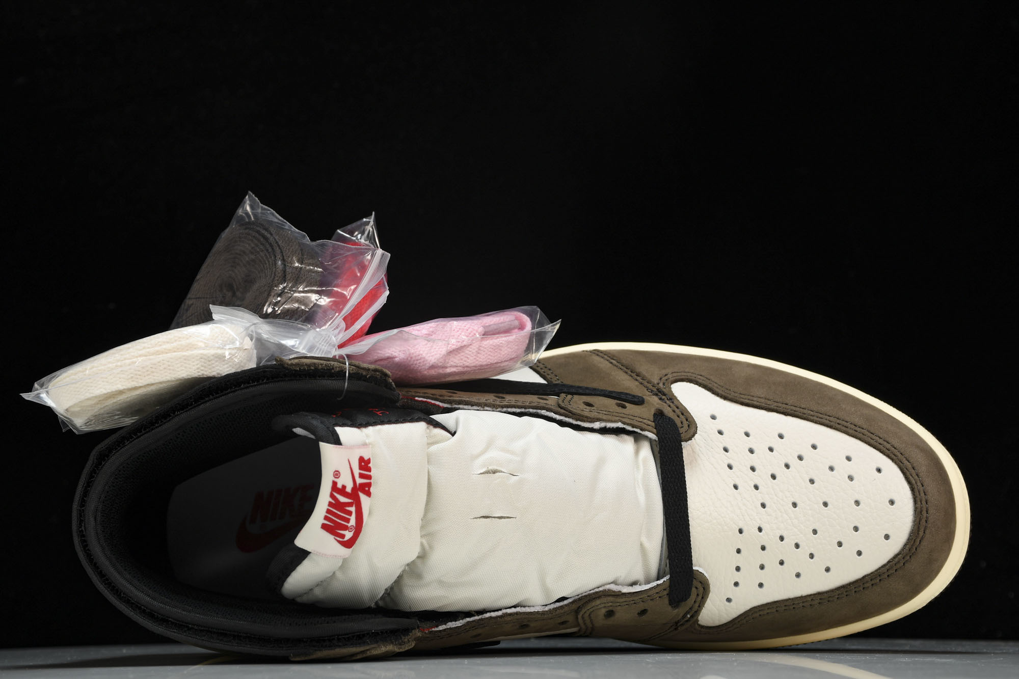 纯原 Air Jordan 1 Travis Scott AJ1 TS 深棕 高帮倒钩 鬼脸 三方联名 