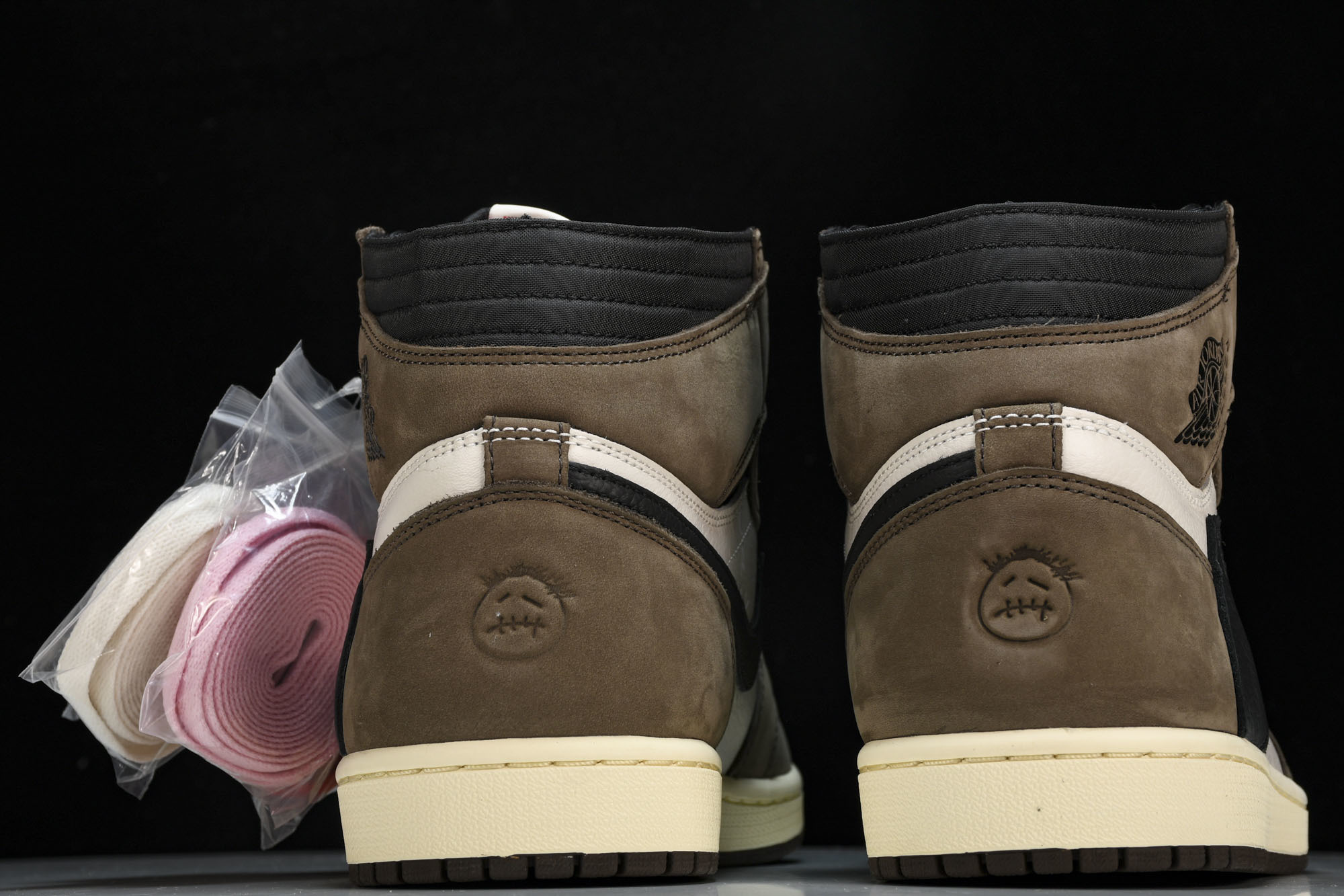 纯原 Air Jordan 1 Travis Scott AJ1 TS 深棕 高帮倒钩 鬼脸 三方联名 