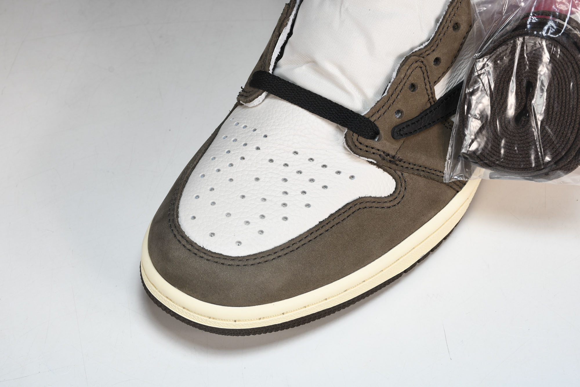 纯原 Air Jordan 1 Travis Scott AJ1 TS 深棕 高帮倒钩 鬼脸 三方联名 