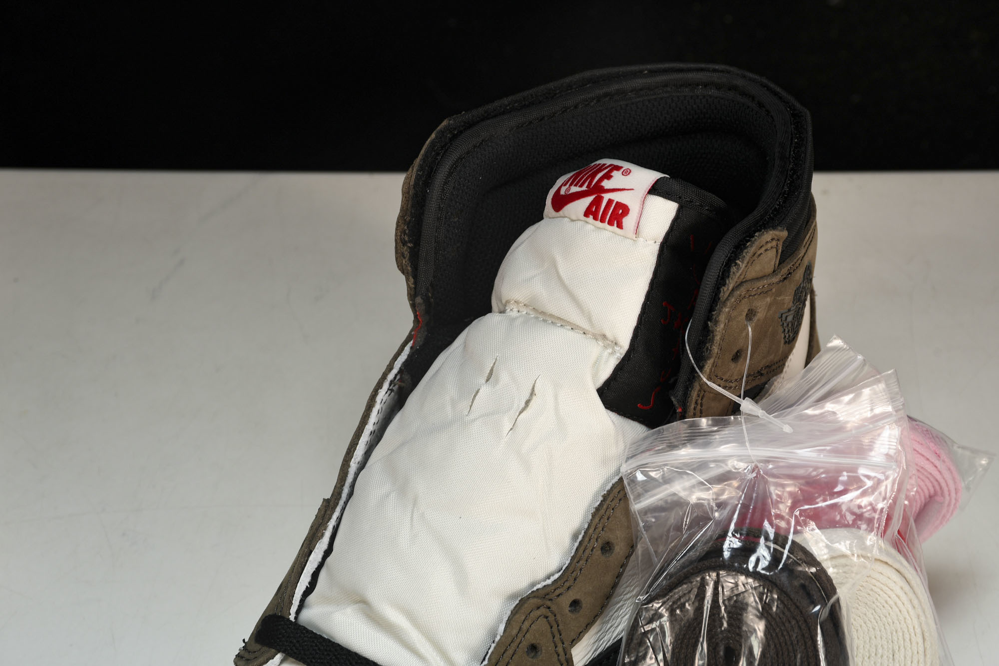 纯原 Air Jordan 1 Travis Scott AJ1 TS 深棕 高帮倒钩 鬼脸 三方联名 