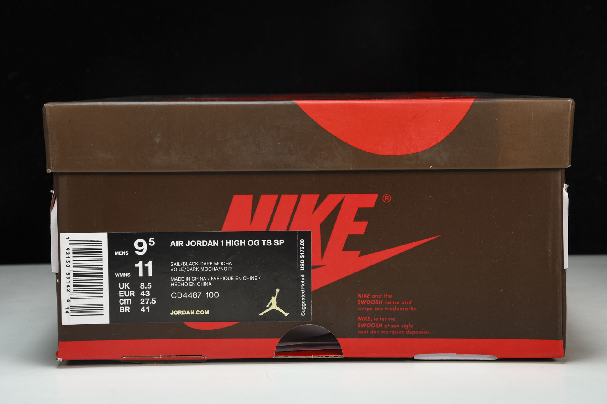 纯原 Air Jordan 1 Travis Scott AJ1 TS 深棕 高帮倒钩 鬼脸 三方联名 
