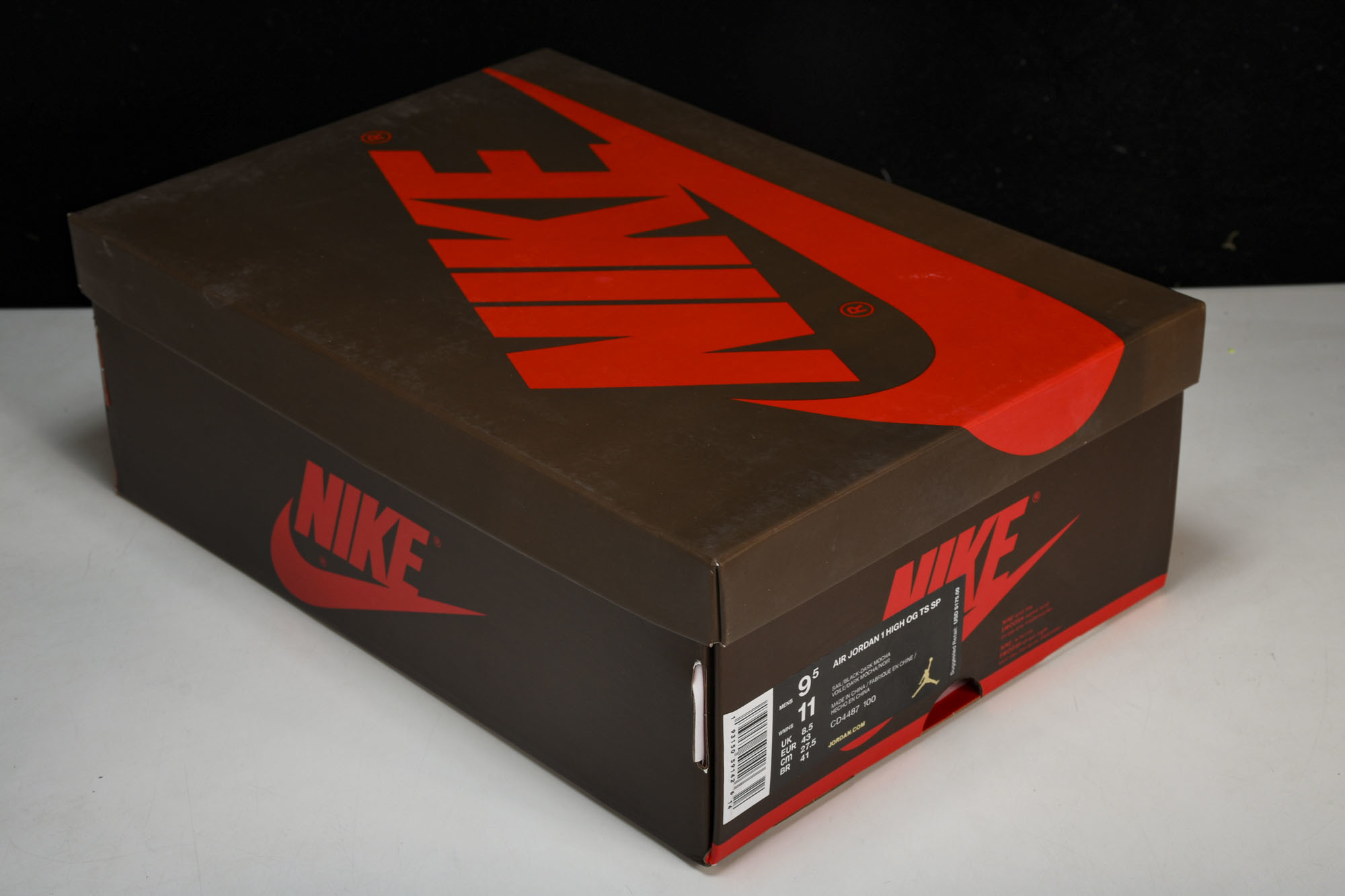 纯原 Air Jordan 1 Travis Scott AJ1 TS 深棕 高帮倒钩 鬼脸 三方联名 