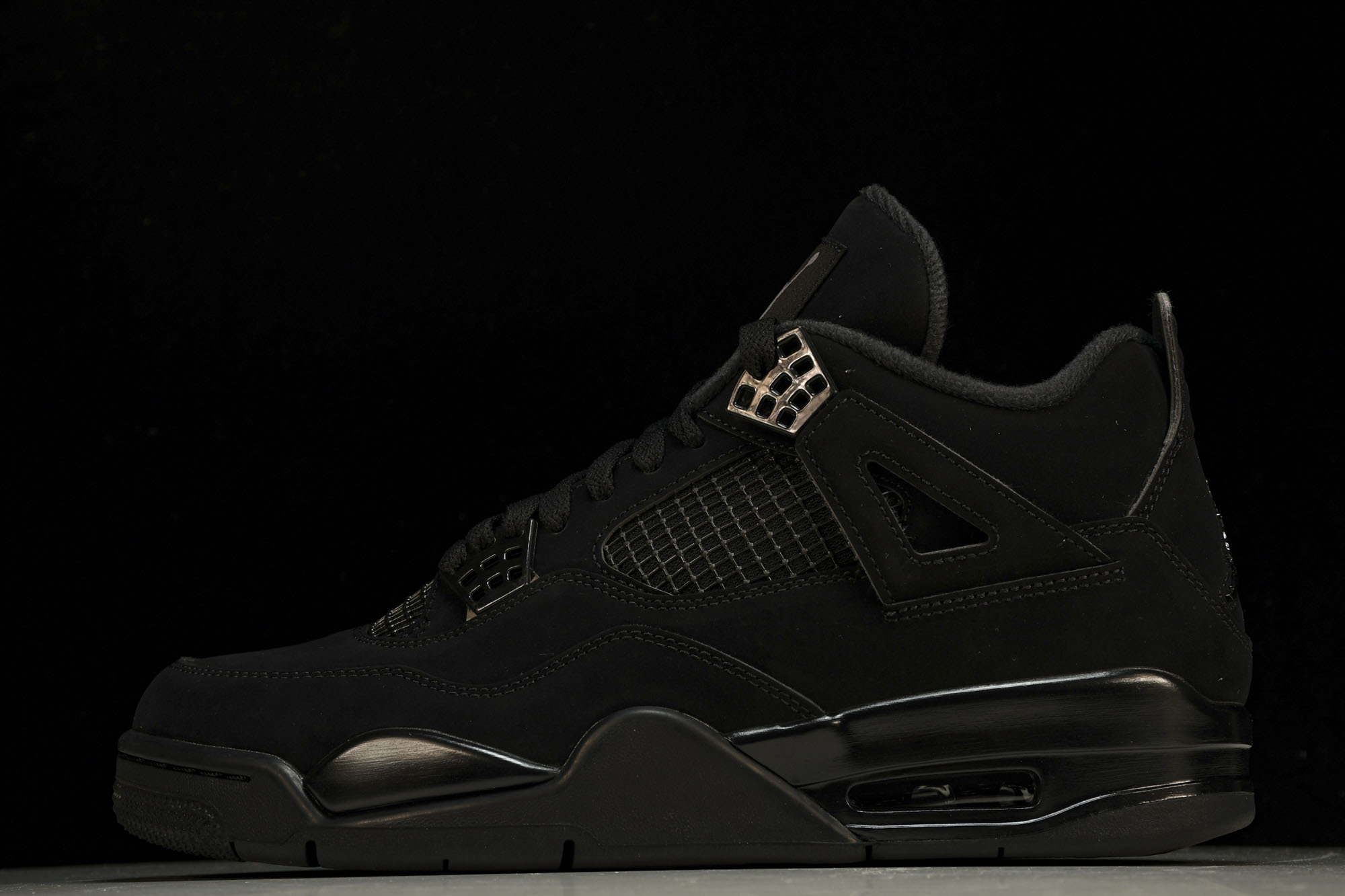 纯原 Air Jordan 4 Black Cat AJ4 黑猫 纯黑 货号_CU1110-010 #Y
