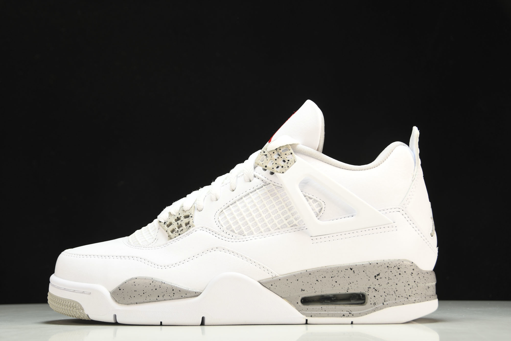 纯原 Air Jordan 4 Oreo 白水泥 白奥利奥 灰白红 泼墨 CT8527-100 #YZ0