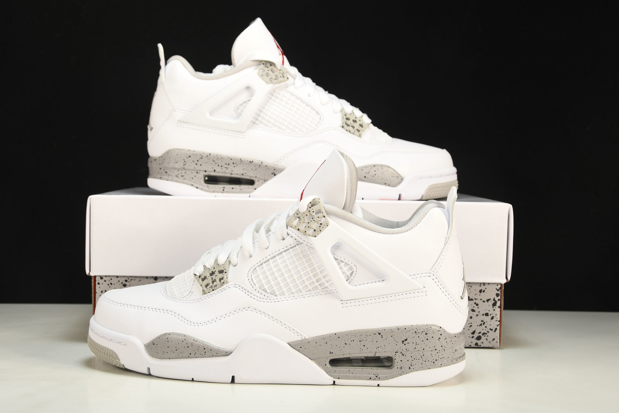 纯原 Air Jordan 4 Oreo 白水泥 白奥利奥 灰白红 泼墨 CT8527-100 #YZ0 纯原 Air Jordan 4 Oreo 白水泥 白奥利奥 灰白红 泼墨 CT8527-100 #YZ0