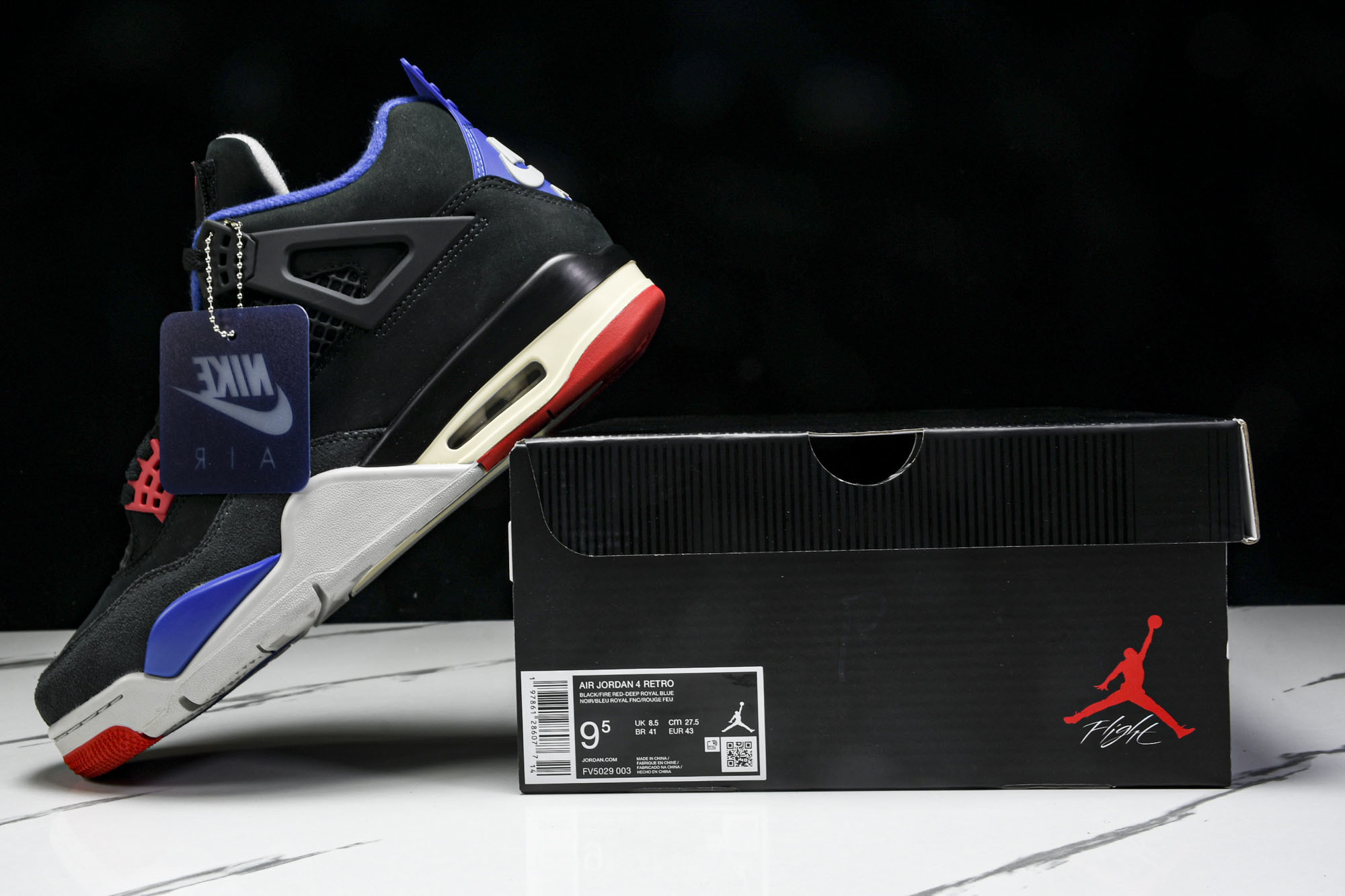 纯原 Air Jordan 4 Retro Rare Air 稀有空气 黑蓝红 FV5029-003 # 纯原 Air Jordan 4 Retro Rare Air 稀有空气 黑蓝红 FV5029-003 #