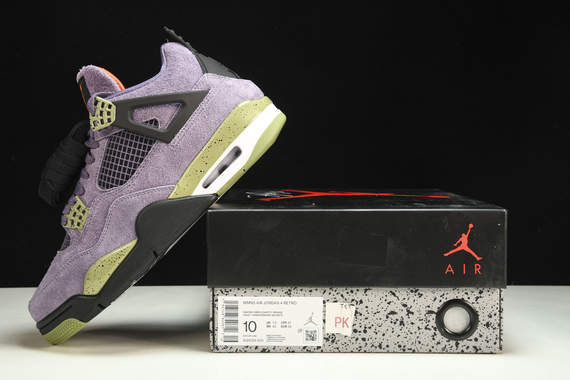 纯原 Air Jordan 4 Retro“Canyon Purple”麂皮 峡谷紫 初号机 AQ912