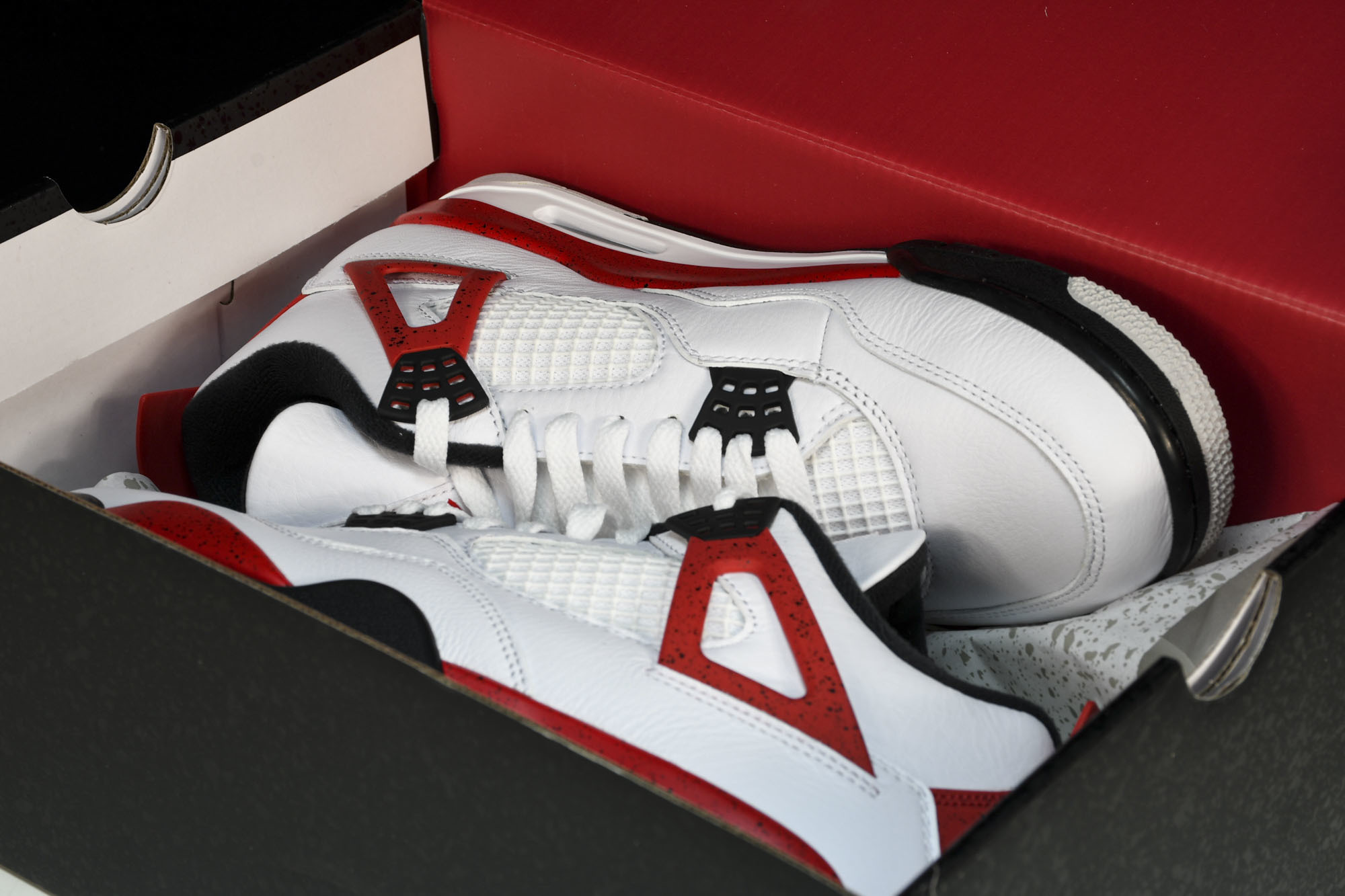 纯原 Air Jordan 4“Neutral Grey”白黑红 DH6927-161 #YZ00540