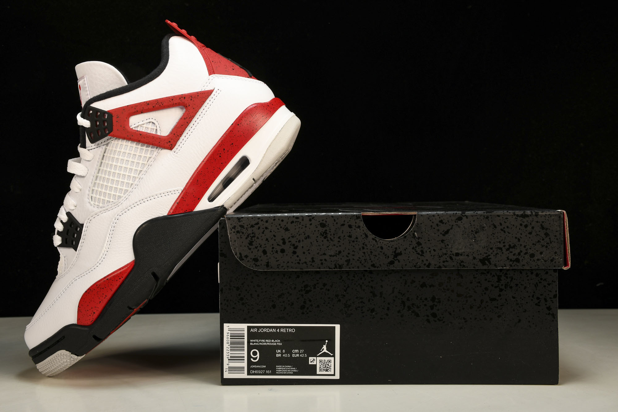 纯原 Air Jordan 4“Neutral Grey”白黑红 DH6927-161 #YZ00540