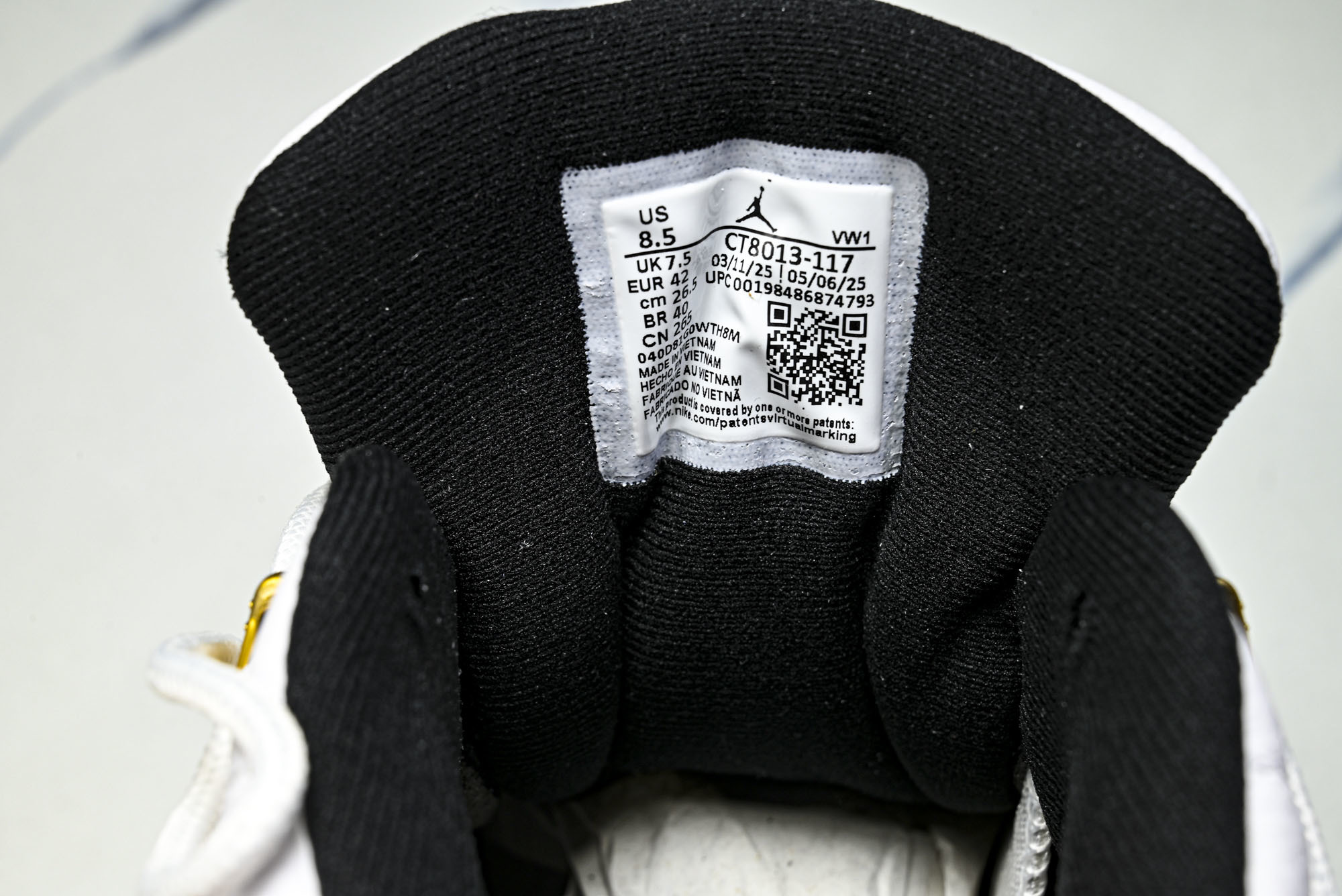 纯原 Air Jordan 12 Retro 黑白 CT8013 117 #YZ00540 40.5 4