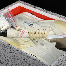 纯原 OFF-WHITE x AJ4 WMNS ”SAIC“ 白帆 CV9388-100 #YZ0053 纯原 OFF-WHITE x AJ4 WMNS ”SAIC“ 白帆 CV9388-100 #YZ0053