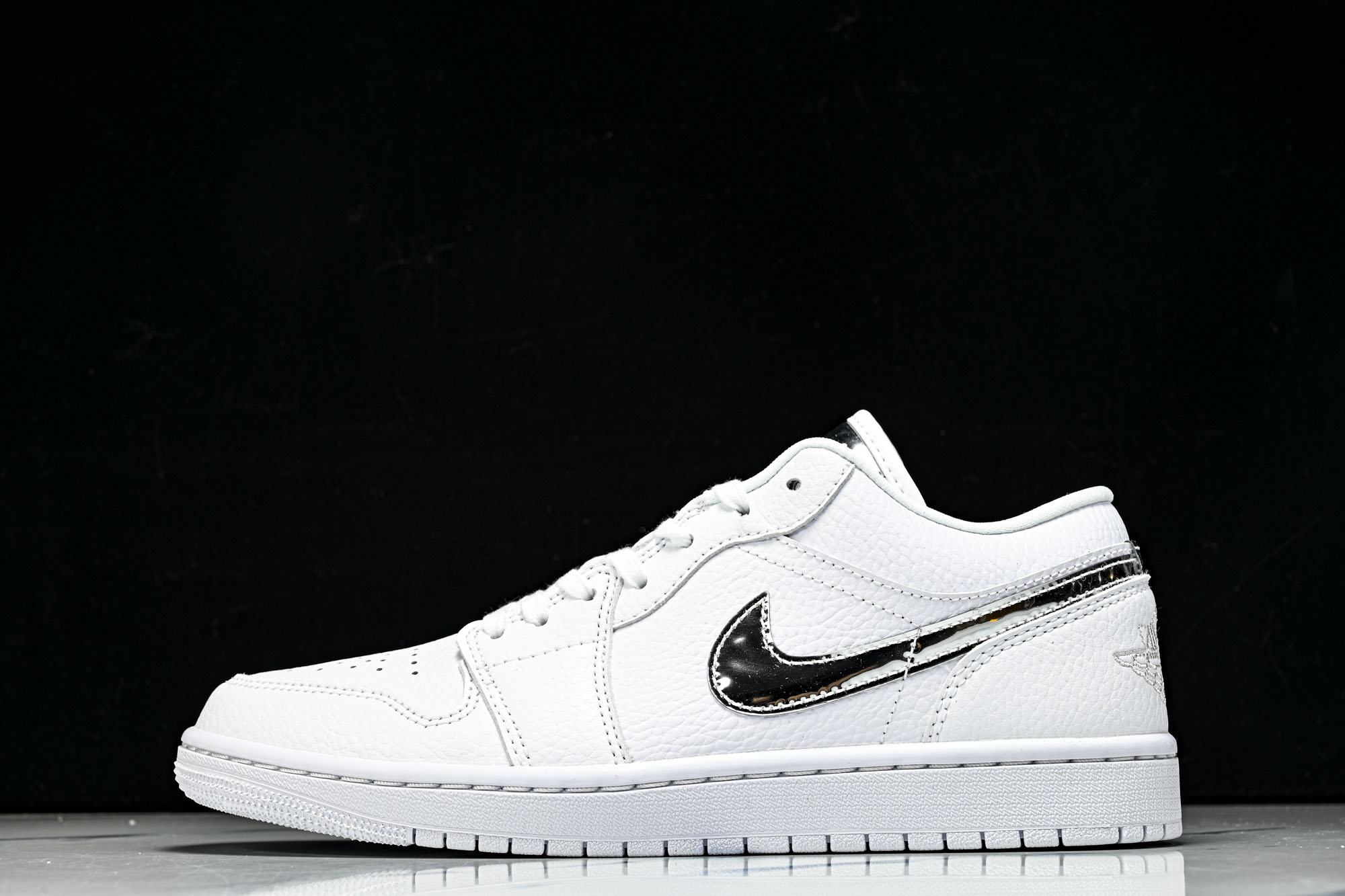 纯原 Air Jordan 1 Low AJ1 乔1全白银勾 低帮复古文化篮球鞋 IQ9381-100 