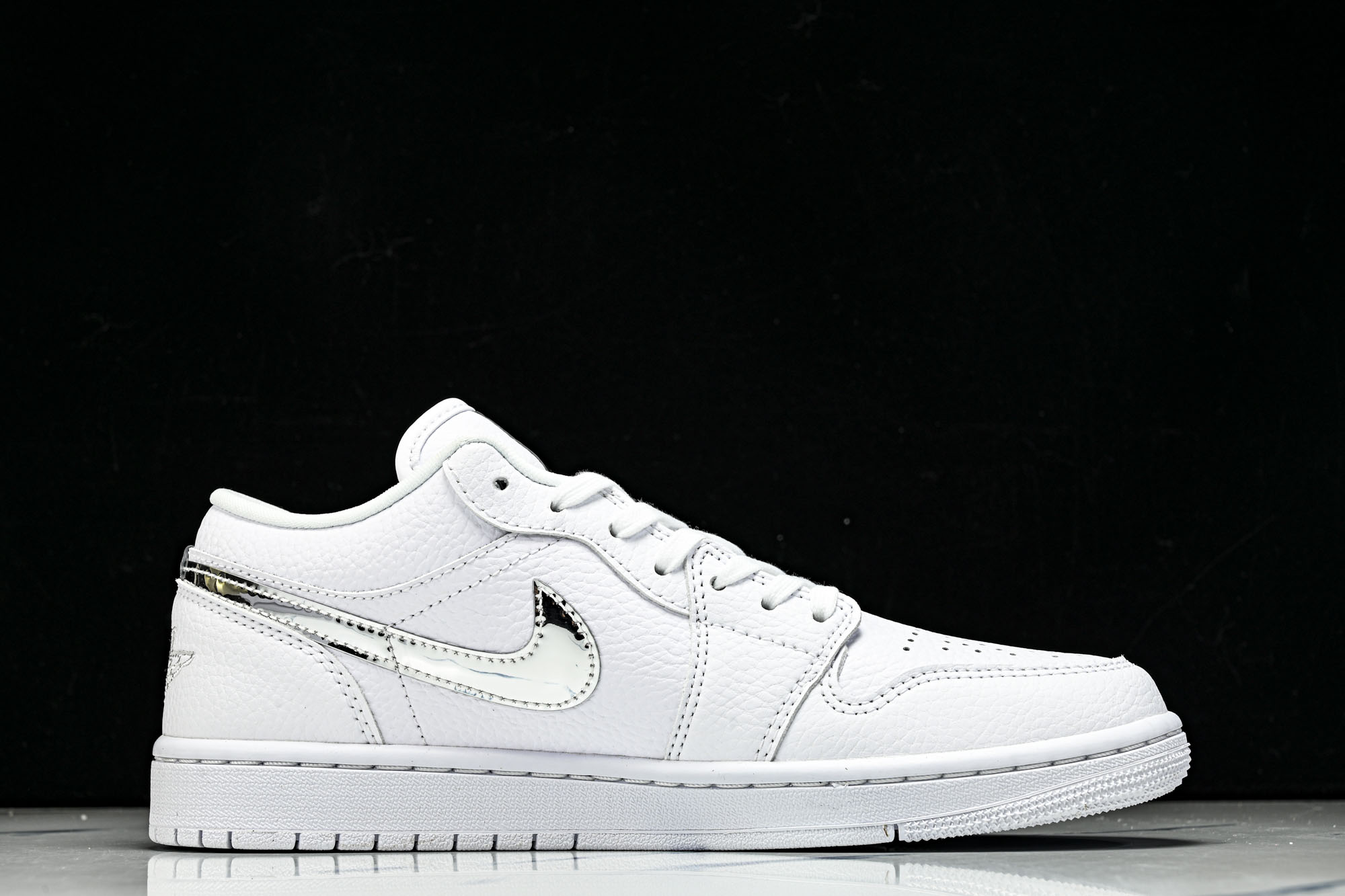 纯原 Air Jordan 1 Low AJ1 乔1全白银勾 低帮复古文化篮球鞋 IQ9381-100 