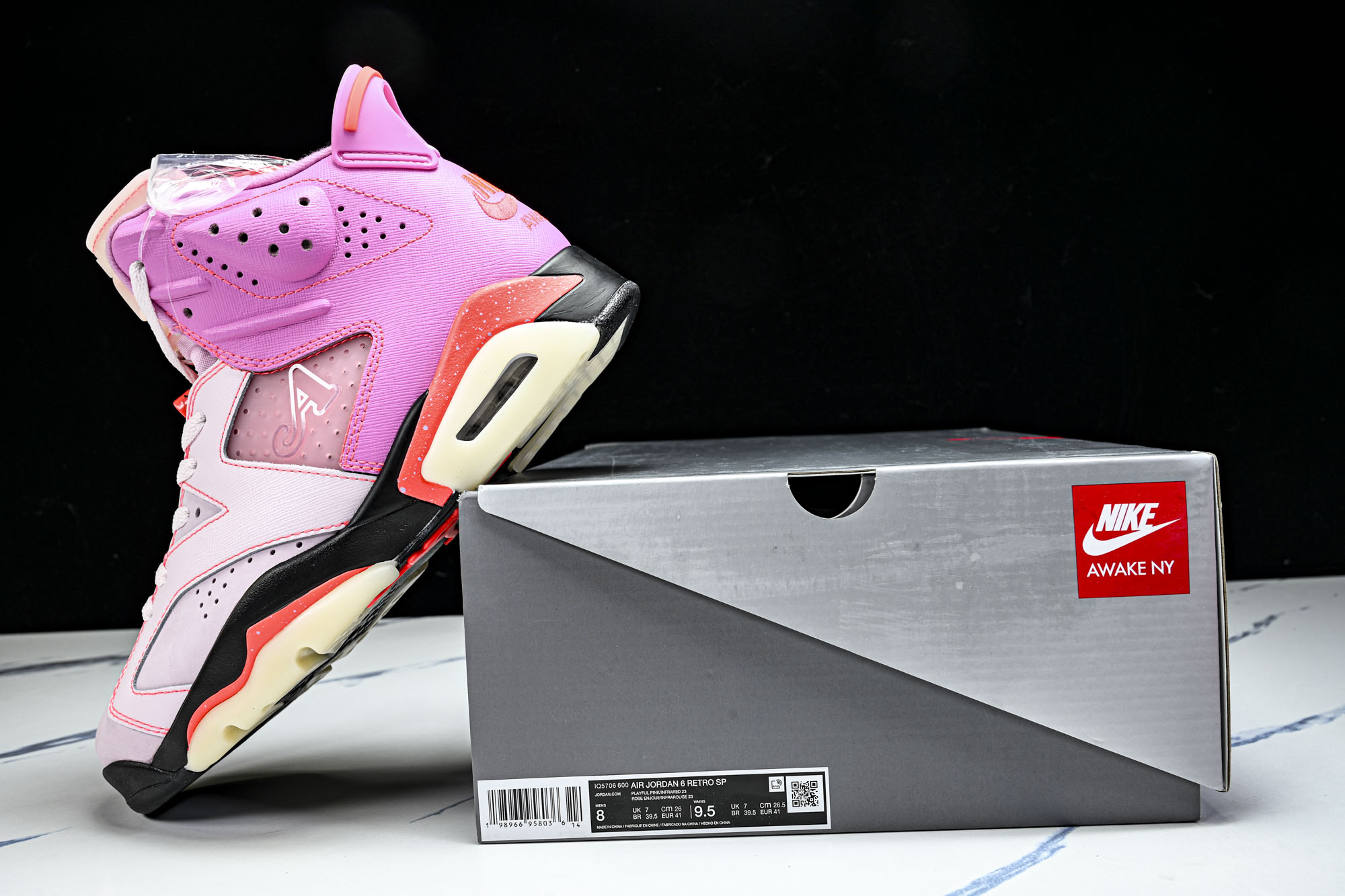 纯原 Awake NY x Air Jordan 6 _Playful Pink_ AJ6 乔6俏皮粉 