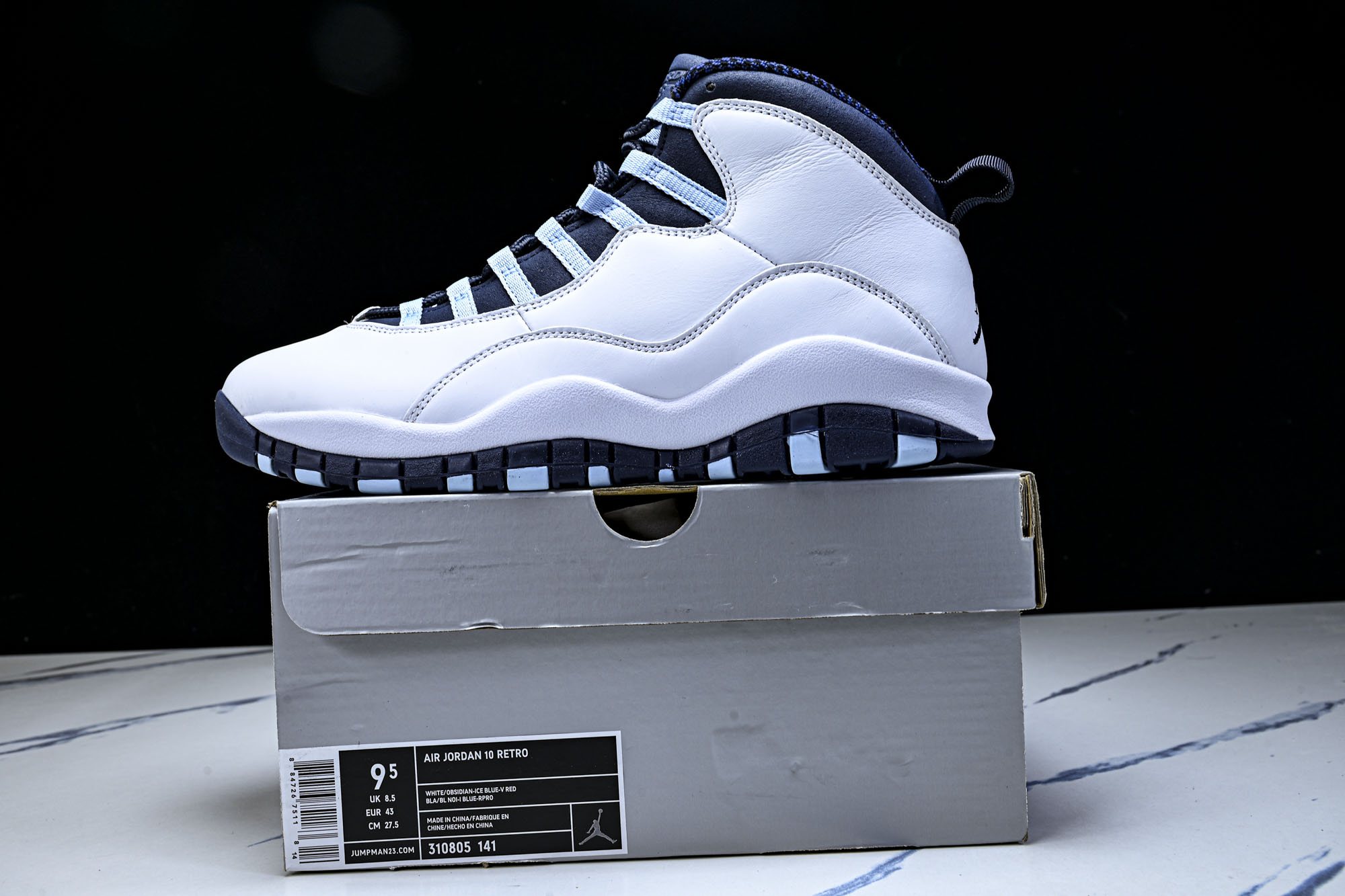 纯原 Air Jordan 10 Retro _Red Steel_ AJ10 乔10 白蓝_141 Y