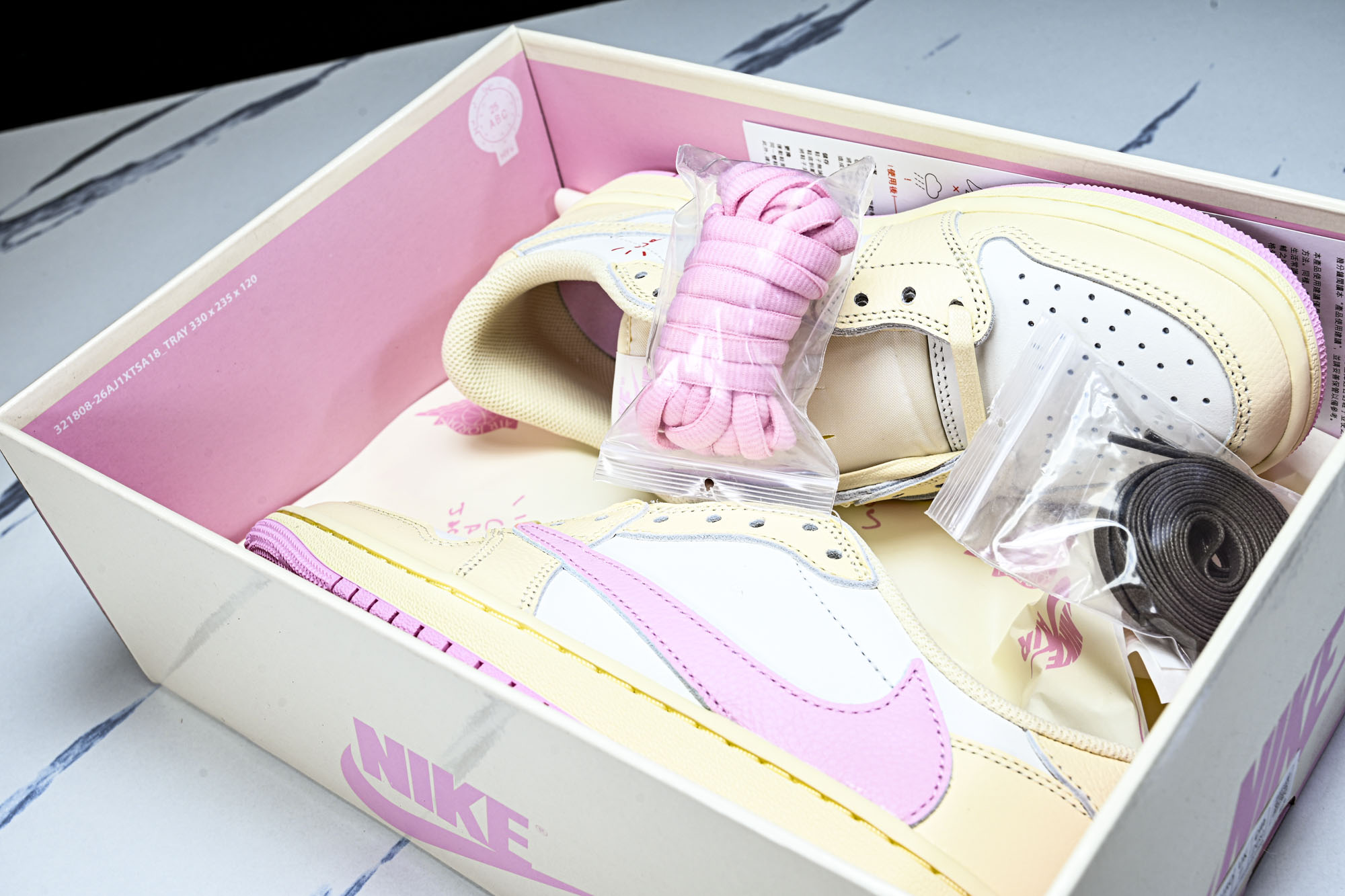 纯原Air Jordan 1 Retro Low OG SP Travis Scott Shy Pink