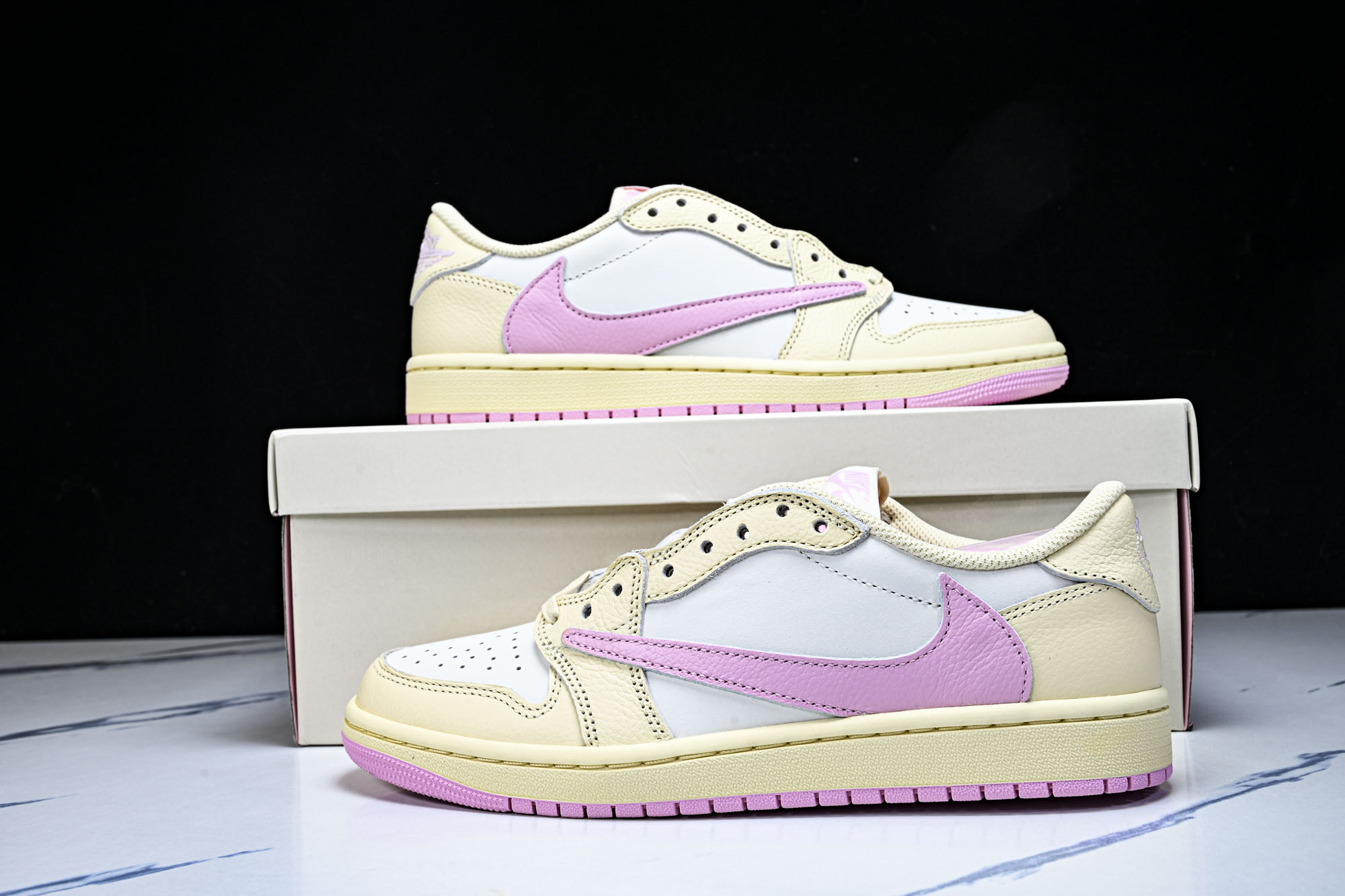 纯原Air Jordan 1 Retro Low OG SP Travis Scott Shy Pink