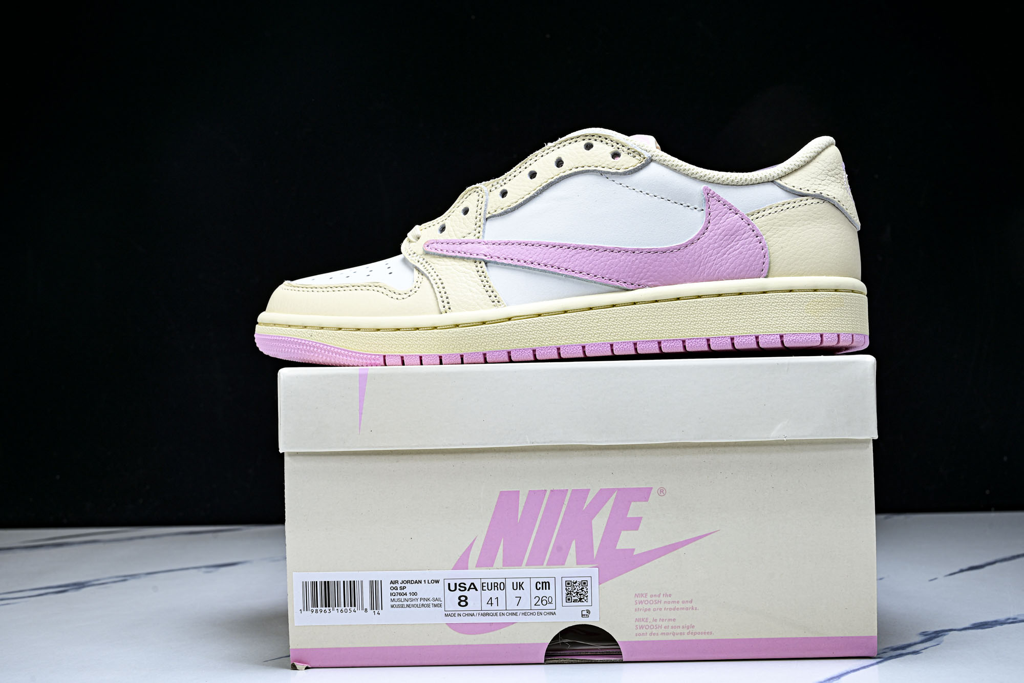 纯原Air Jordan 1 Retro Low OG SP Travis Scott Shy Pink
