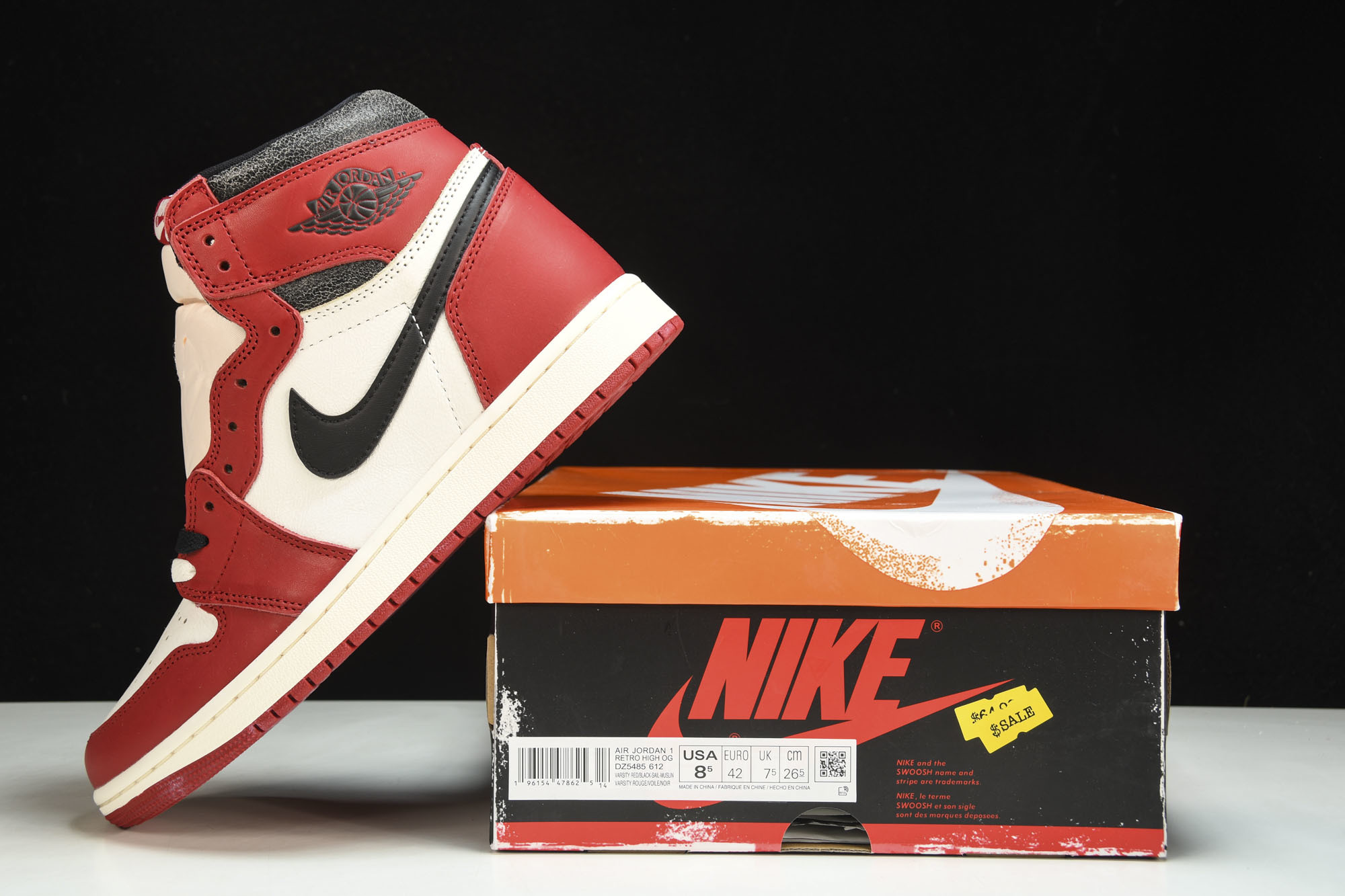 纯原Air Jordan 1“Chicago Reimagined”白红芝加哥 做旧 2022复刻 DZ