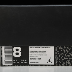 纯原Air Jordan 3 Retro Black Cement(2018) 黑水泥 -001 #YZ 纯原Air Jordan 3 Retro Black Cement(2018) 黑水泥 -001 #YZ
