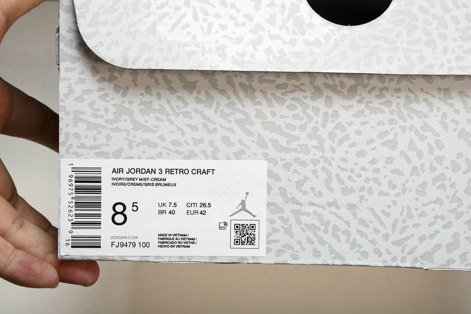 纯原AIR JORDAN 3 RETRO CRAFT 白灰黄 FJ9479 100 #YZ015✦原楦原