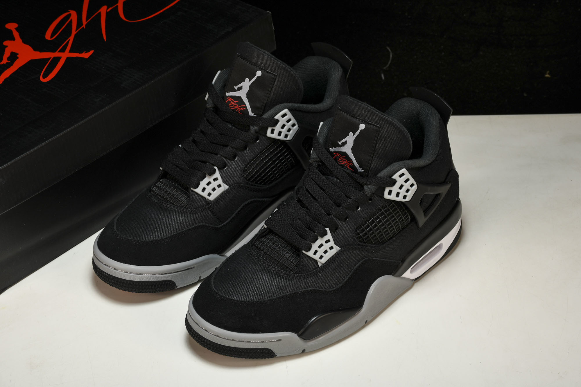纯原Air Jordan 4 Retro SE‘Black Canvas’黑色帆布 小阿姆 DH7138