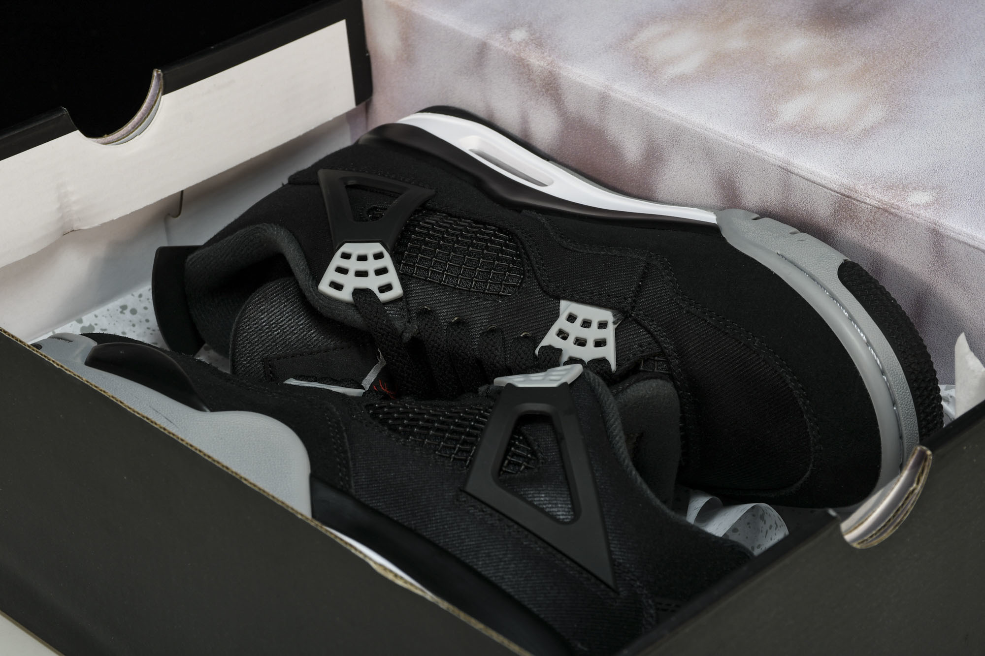 纯原Air Jordan 4 Retro SE‘Black Canvas’黑色帆布 小阿姆 DH7138
