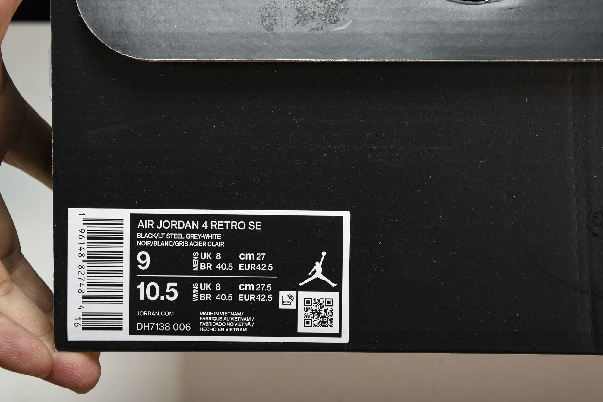 纯原Air Jordan 4 Retro SE‘Black Canvas’黑色帆布 小阿姆 DH7138
