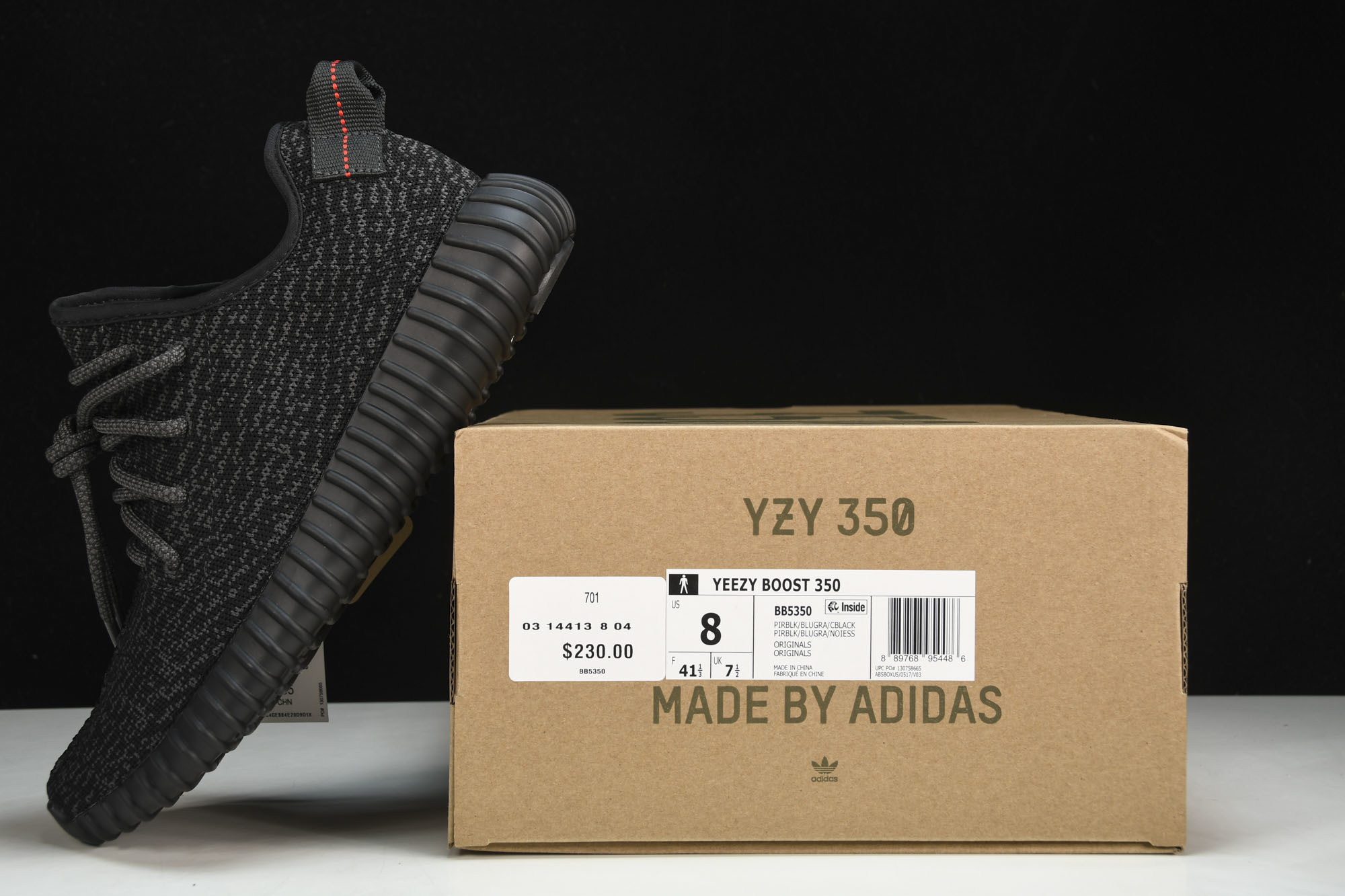 纯原Yeezy Boost 350 Pirate Black 椰子初代 黑色 BB5350 #YZ015