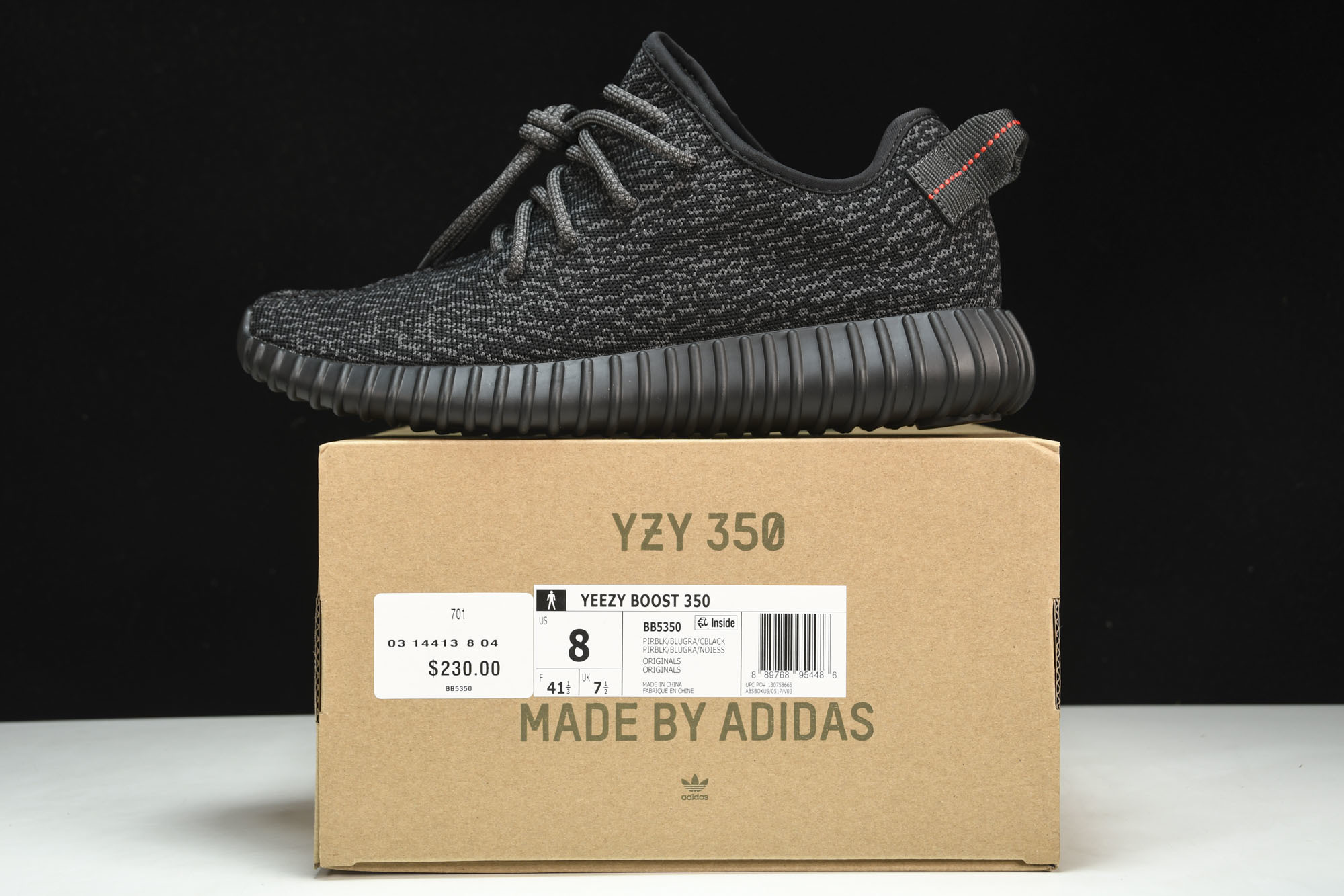 纯原Yeezy Boost 350 Pirate Black 椰子初代 黑色 BB5350 #YZ015