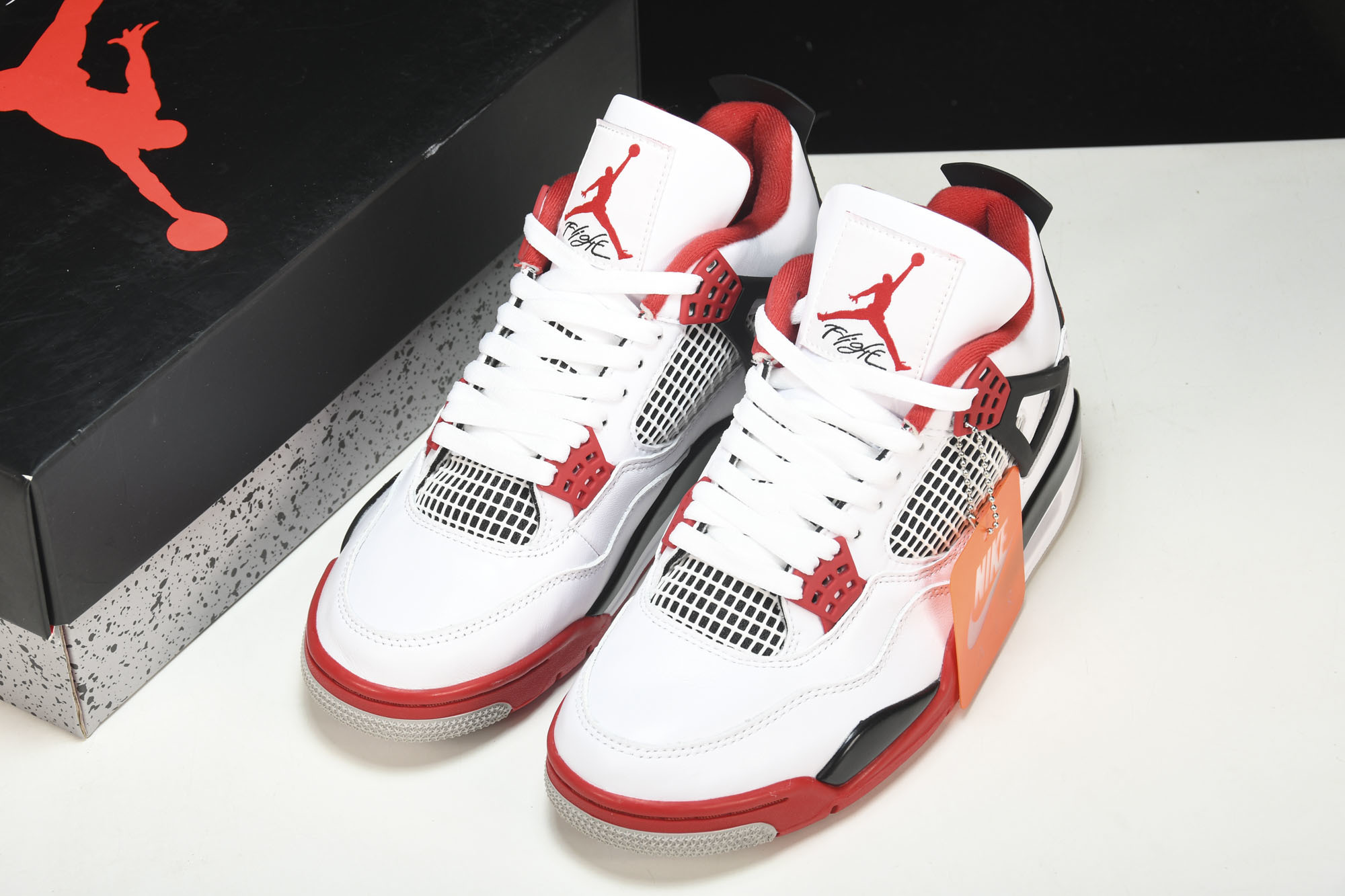 纯原Air Jordan 4 Fire Red AJ4 白红 火焰红 货号_DC7770-160 #YZ