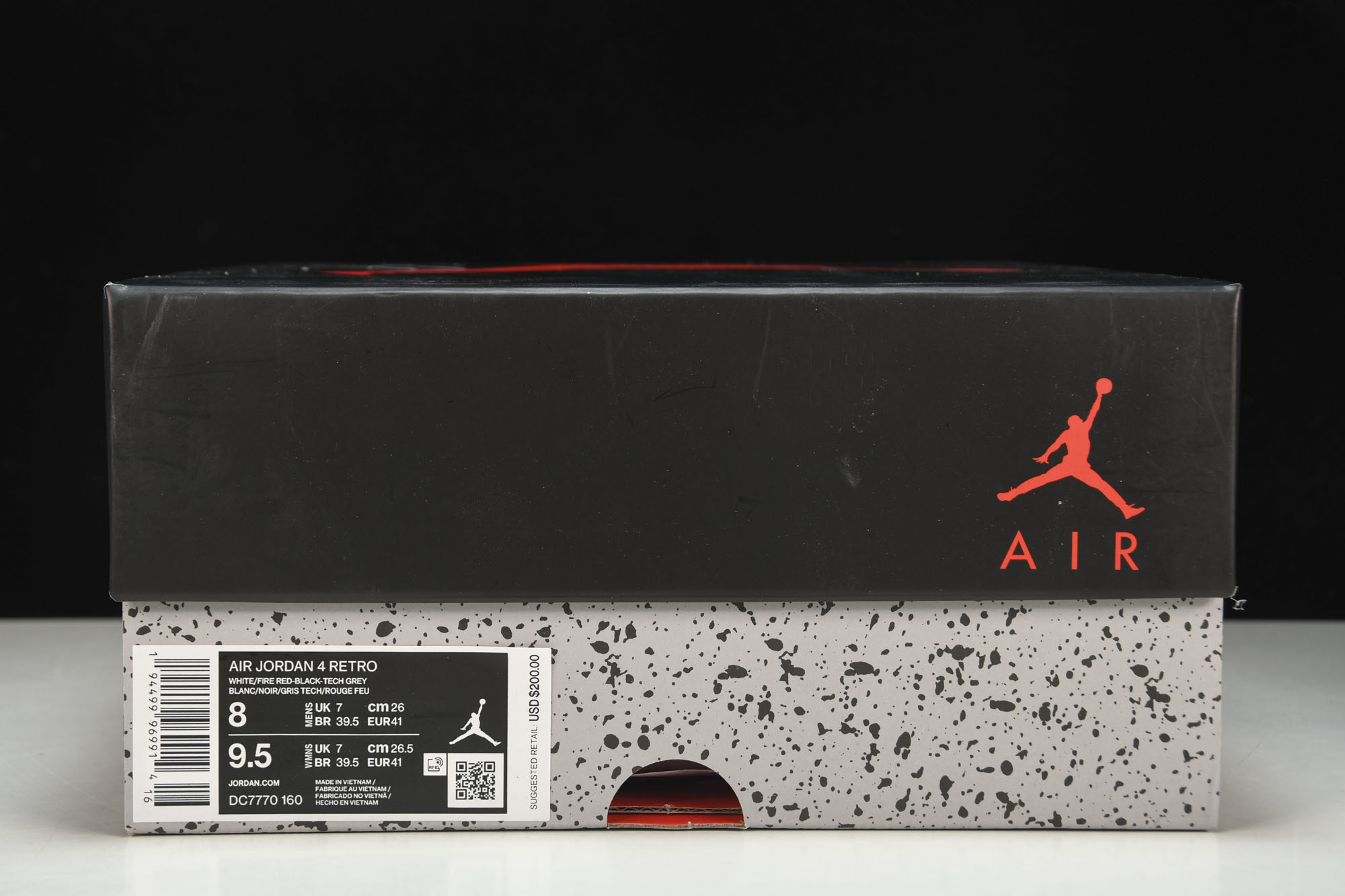 纯原Air Jordan 4 Fire Red AJ4 白红 火焰红 货号_DC7770-160 #YZ