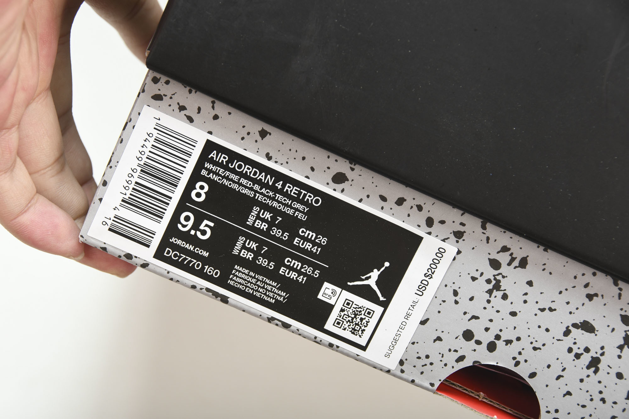 纯原Air Jordan 4 Fire Red AJ4 白红 火焰红 货号_DC7770-160 #YZ