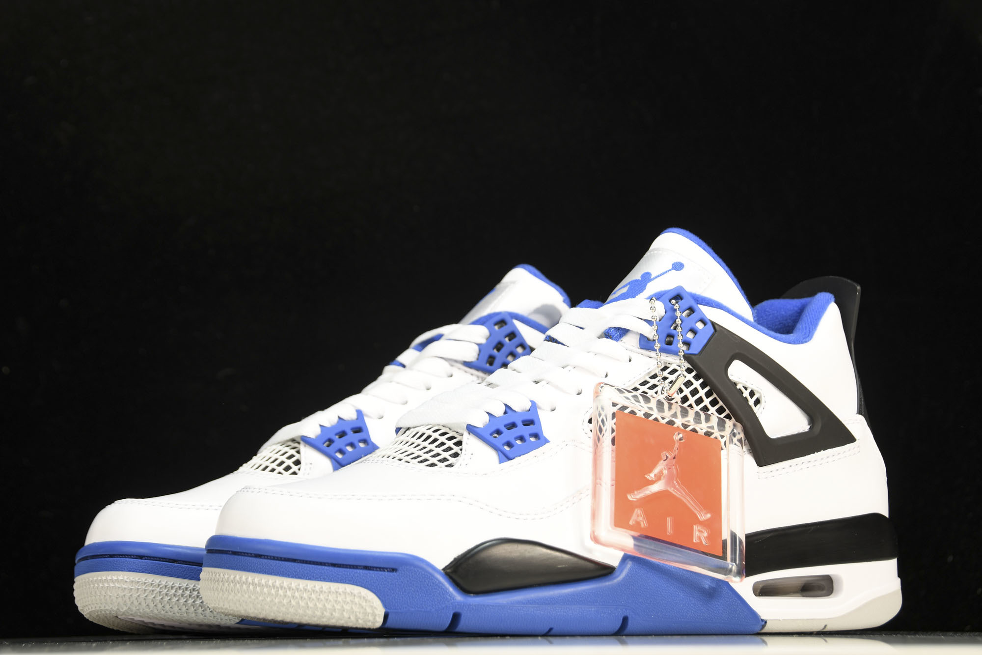纯原Air Jordan 4 Motosports AJ4 赛车蓝 白蓝 -117 #YZ015✦原楦原