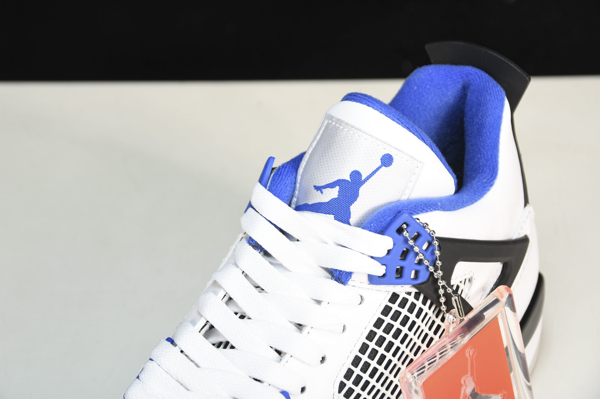 纯原Air Jordan 4 Motosports AJ4 赛车蓝 白蓝 -117 #YZ015✦原楦原