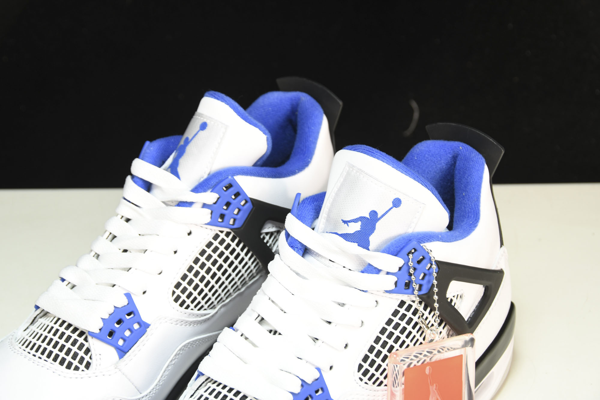 纯原Air Jordan 4 Motosports AJ4 赛车蓝 白蓝 -117 #YZ015✦原楦原
