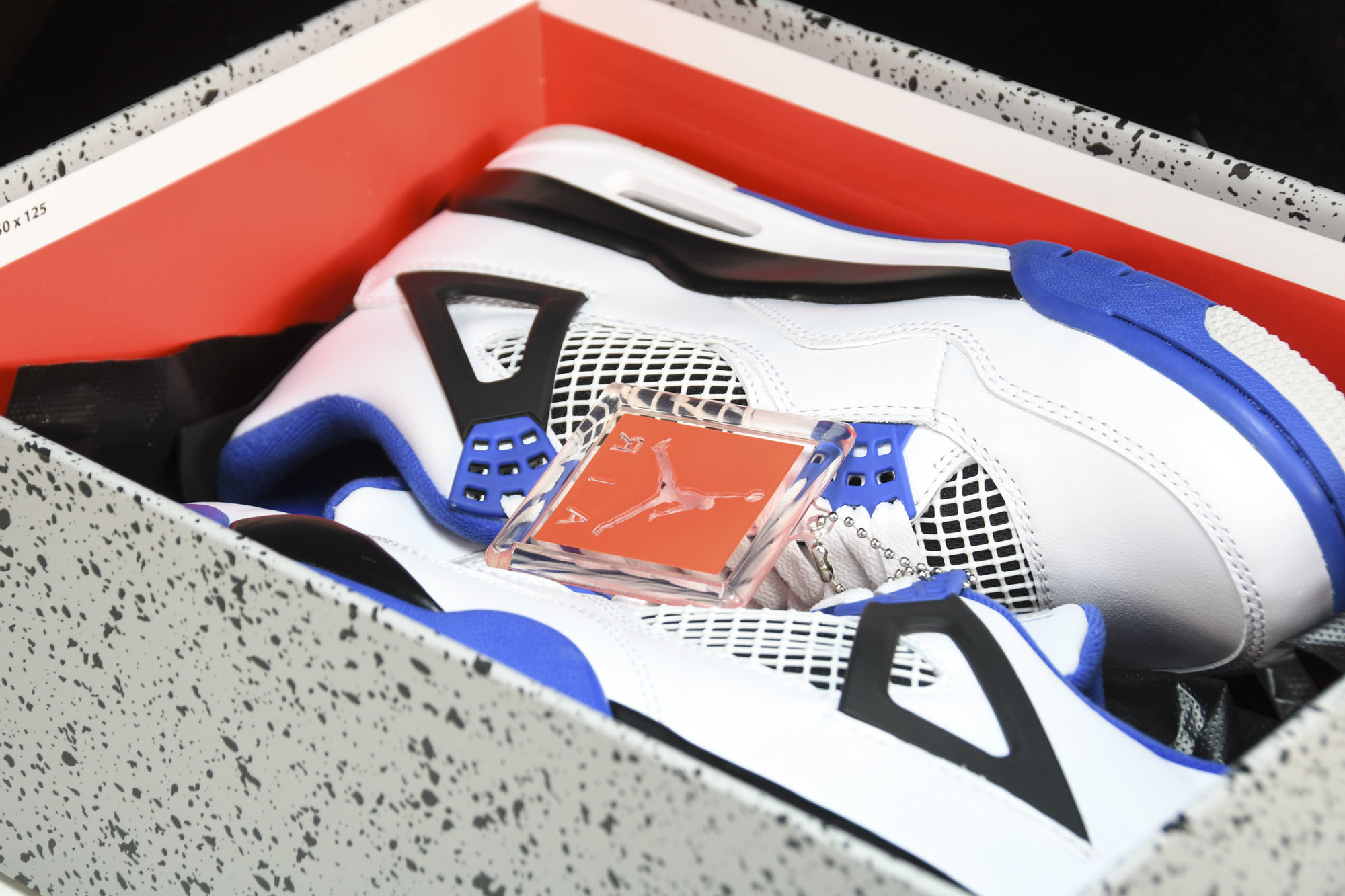 纯原Air Jordan 4 Motosports AJ4 赛车蓝 白蓝 -117 #YZ015✦原楦原