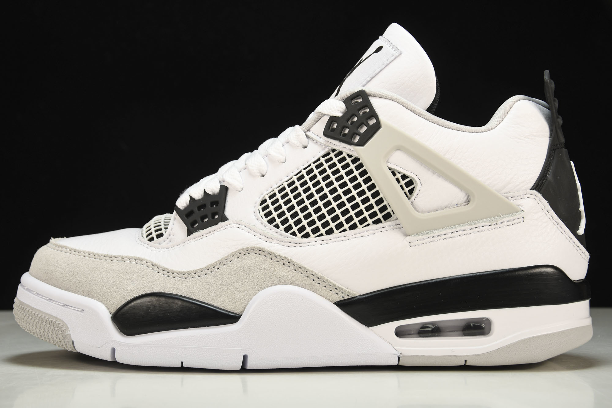 纯原Air Jordan 4 Retro“Military Black”灰白黑 小白水泥 DH6927-