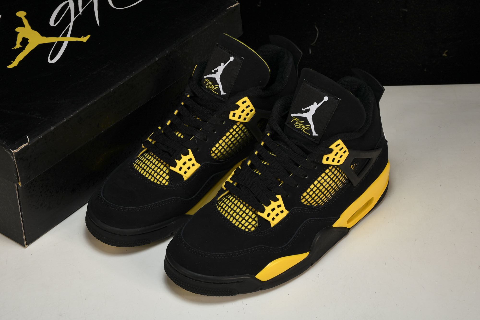 纯原Air Jordan 4 Thunder2023 雷公 黑黄 DH6927-017 #YZ015✦原