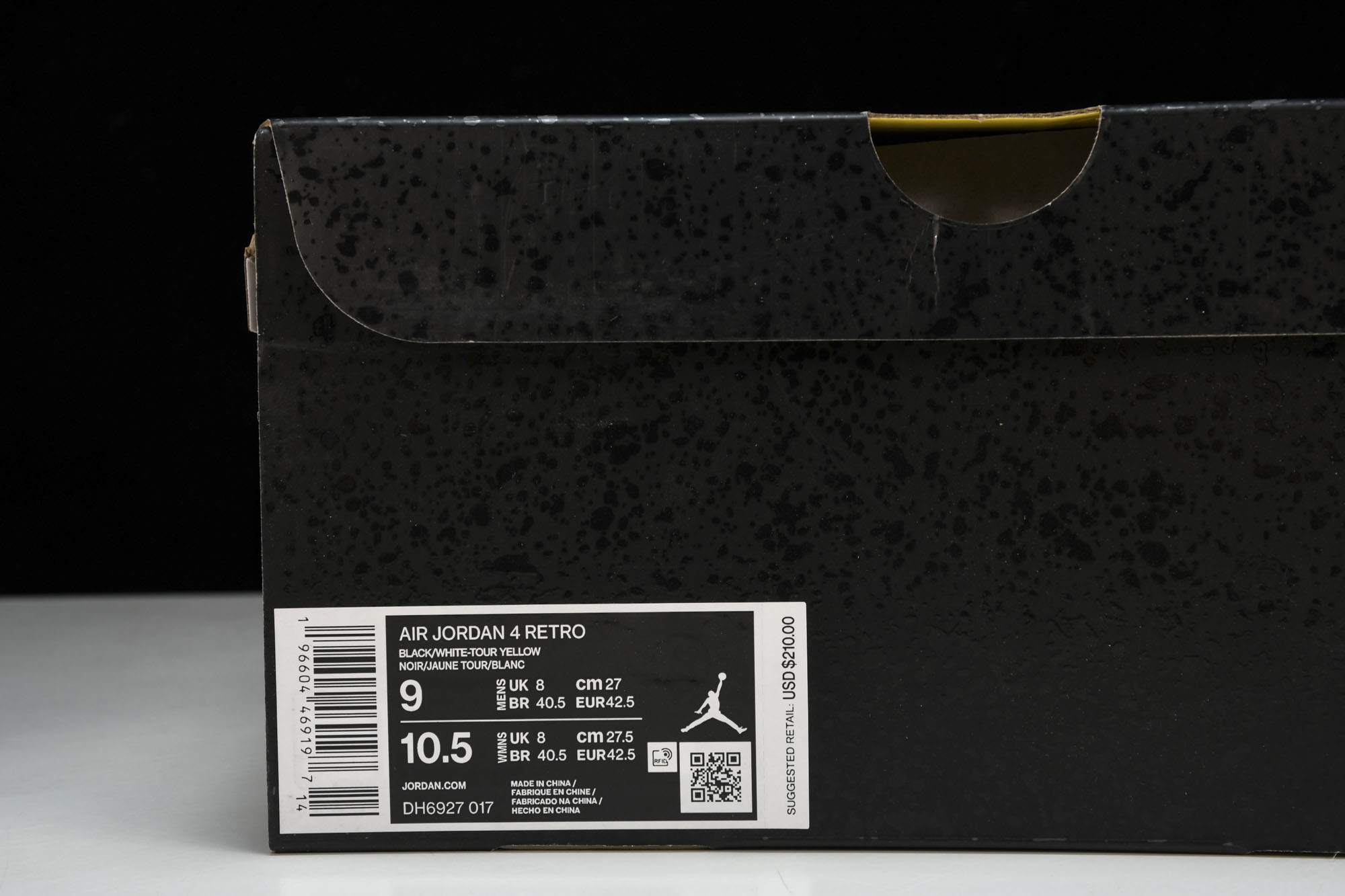 纯原Air Jordan 4 Thunder2023 雷公 黑黄 DH6927-017 #YZ015✦原