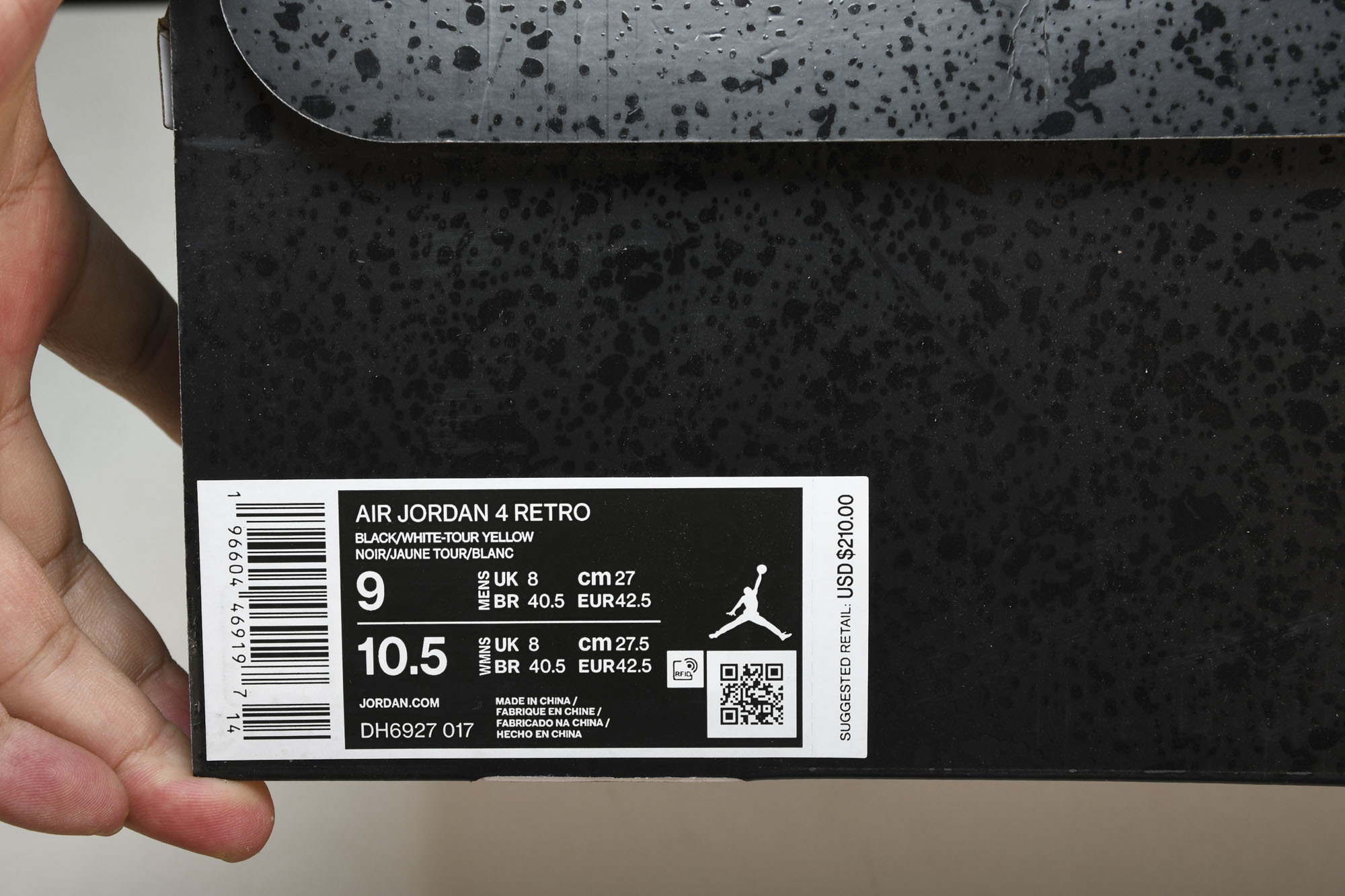 纯原Air Jordan 4 Thunder2023 雷公 黑黄 DH6927-017 #YZ015✦原