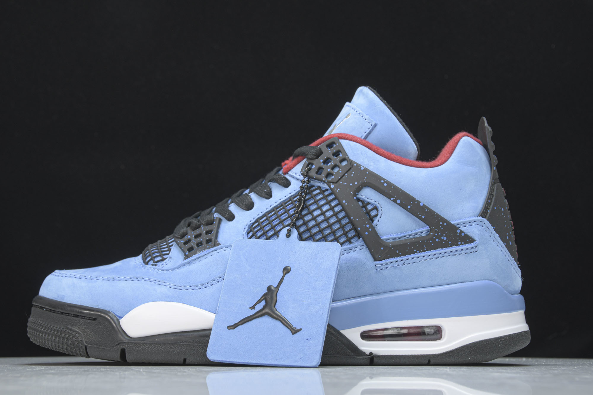 纯原Air Jordan 4 x Travis Scott AJ4 TS联名蓝麂皮 -406 #YZ01
