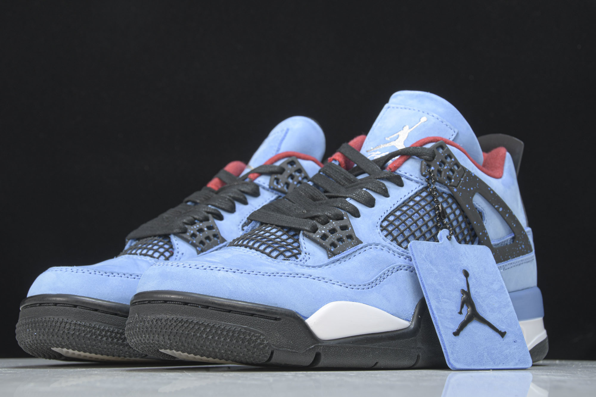 纯原Air Jordan 4 x Travis Scott AJ4 TS联名蓝麂皮 -406 #YZ01