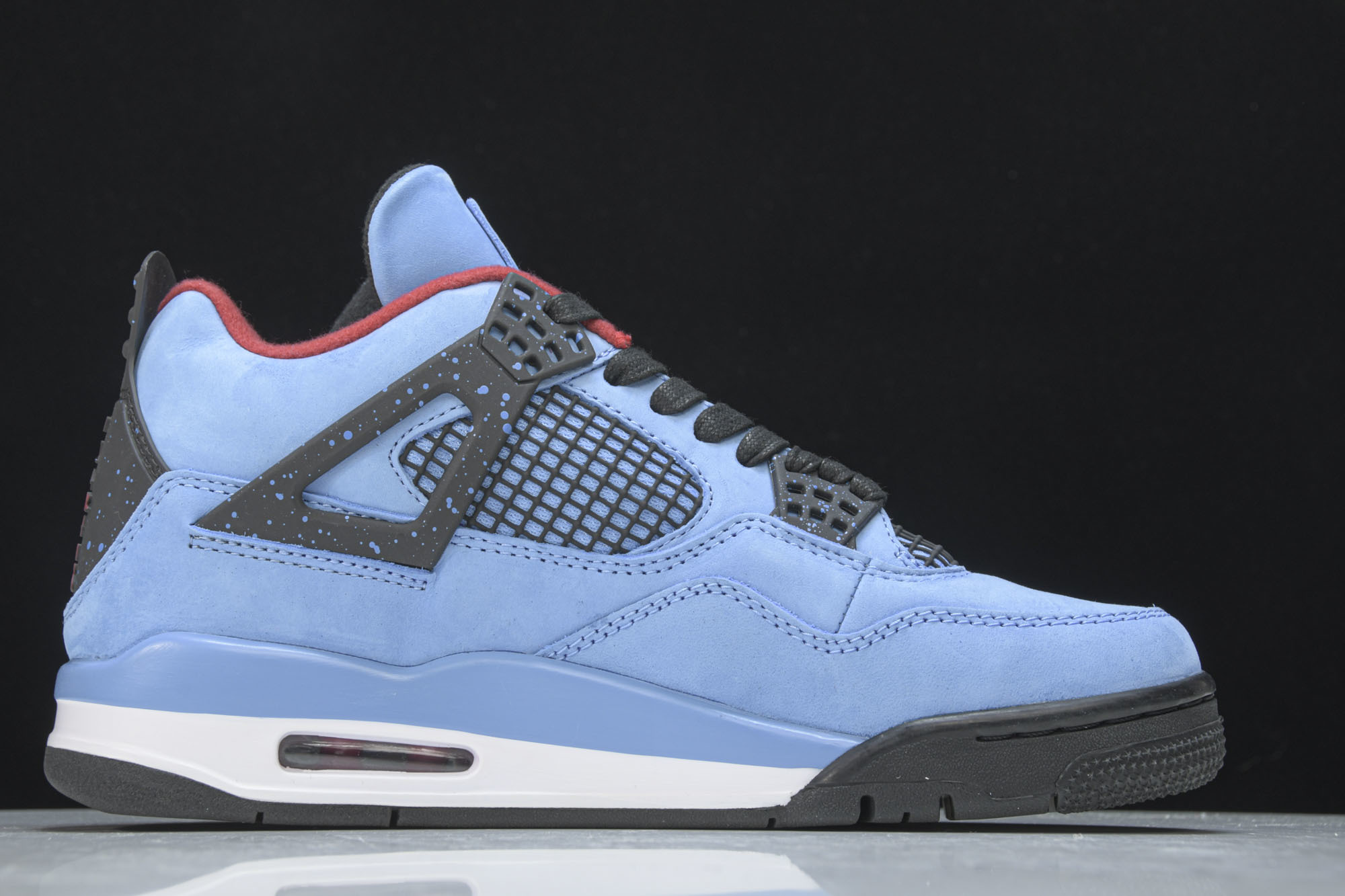 纯原Air Jordan 4 x Travis Scott AJ4 TS联名蓝麂皮 -406 #YZ01