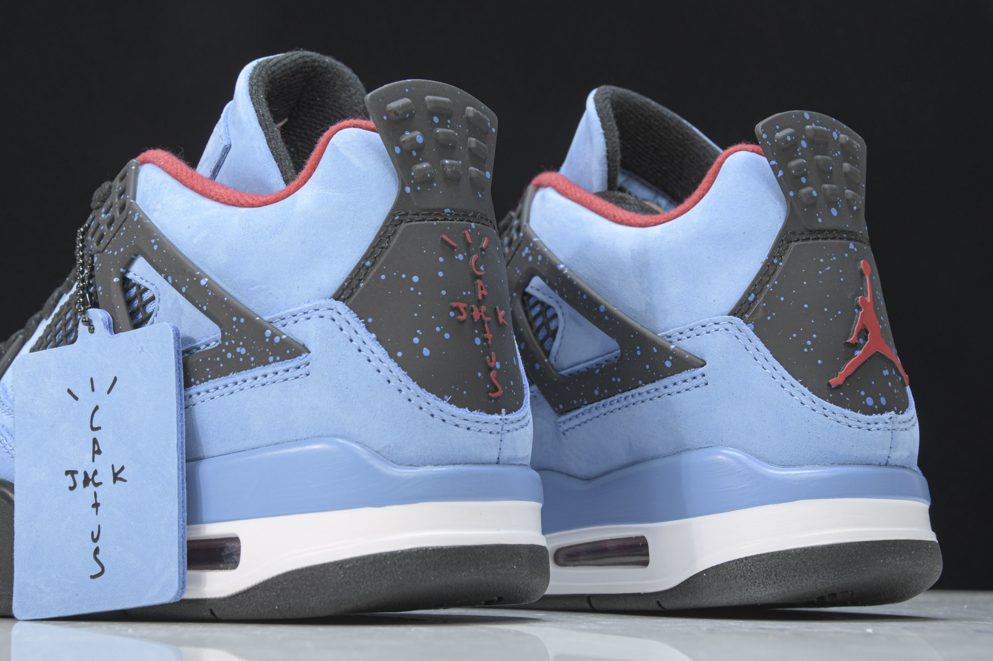 纯原Air Jordan 4 x Travis Scott AJ4 TS联名蓝麂皮 -406 #YZ01