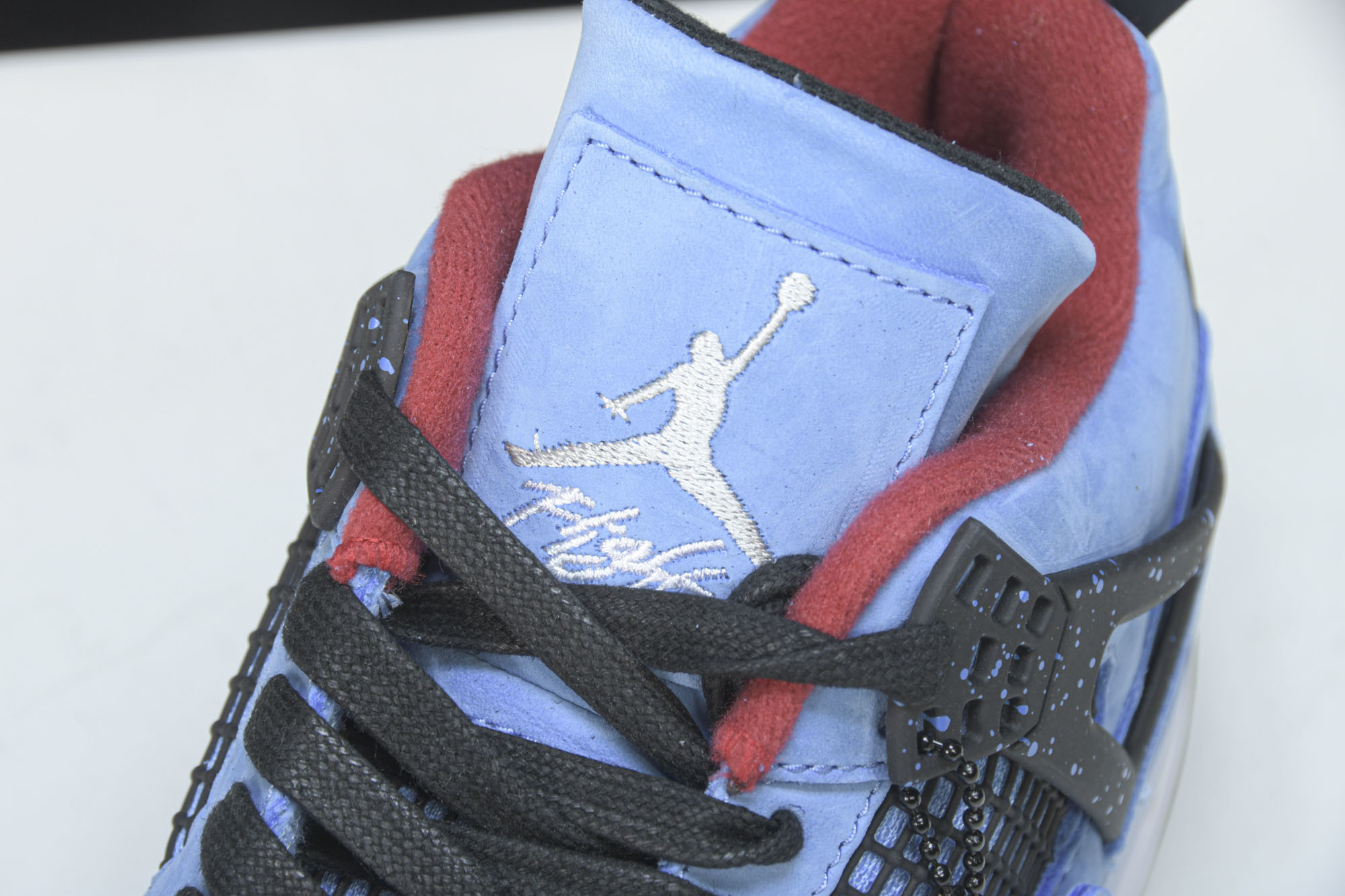 纯原Air Jordan 4 x Travis Scott AJ4 TS联名蓝麂皮 -406 #YZ01